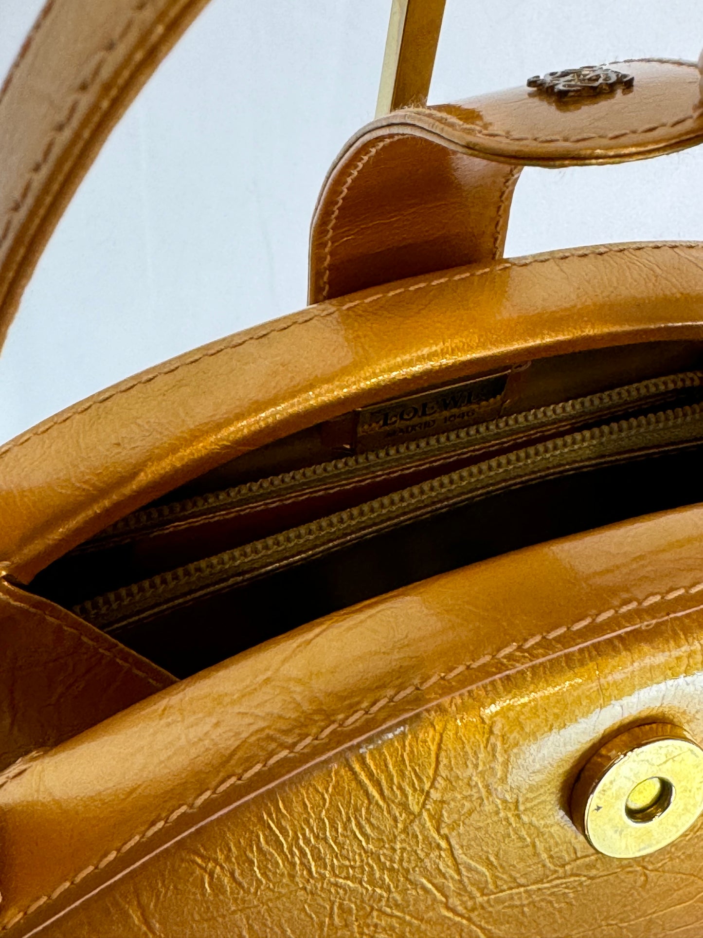 Loewe Golden Yellow Bean Shape Top Handle Mini Bag