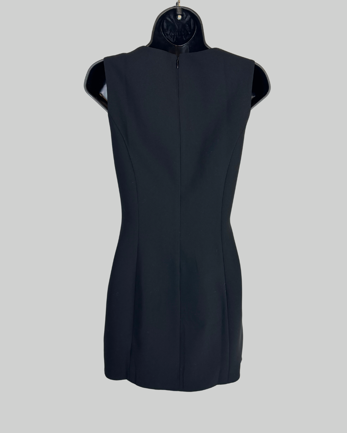 Amanda Uprichard Black Curve Neckline Sleeveless Mini Dress NWT