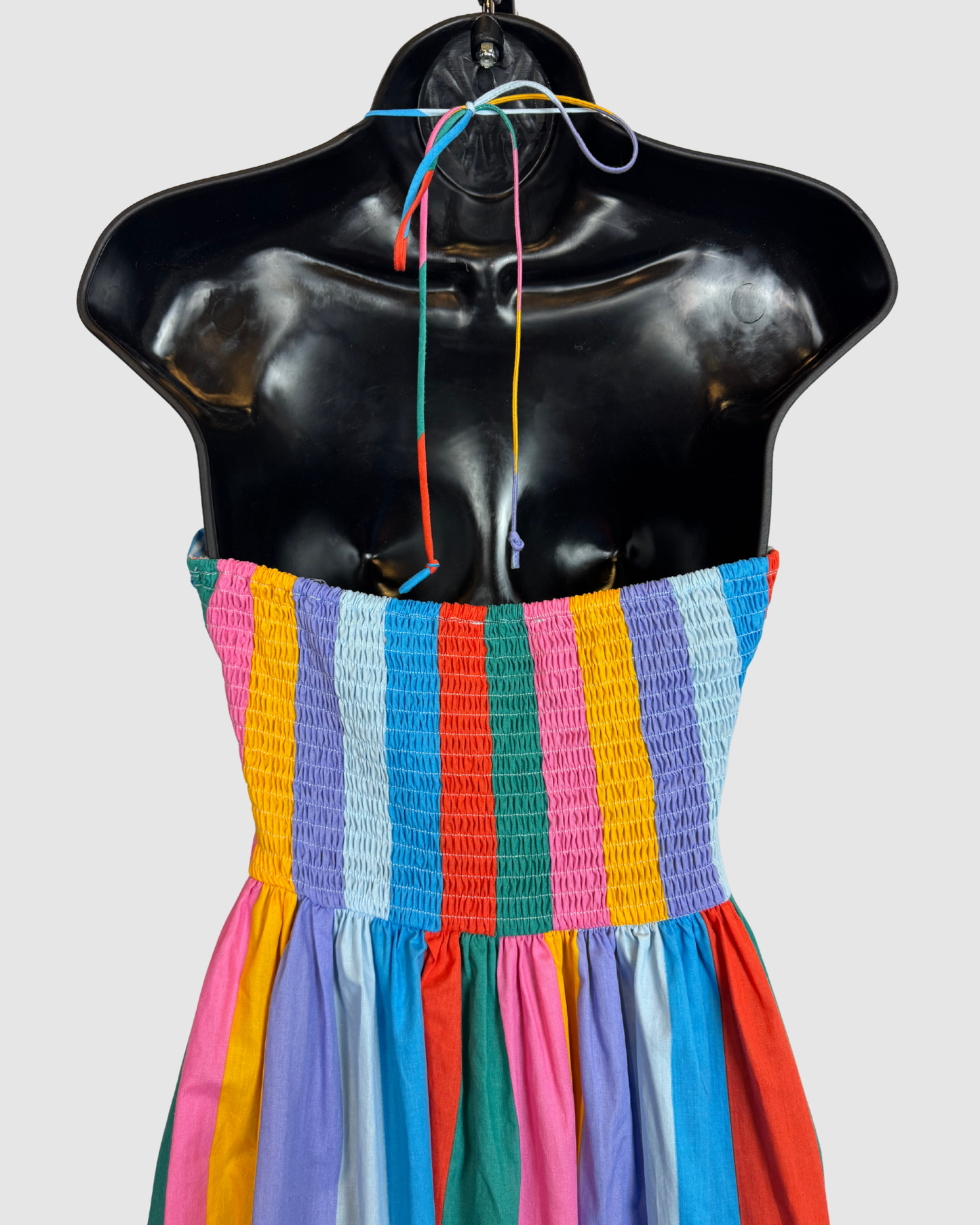 BuddyLove Rainbow Striped Halter Top Maxi Dress
