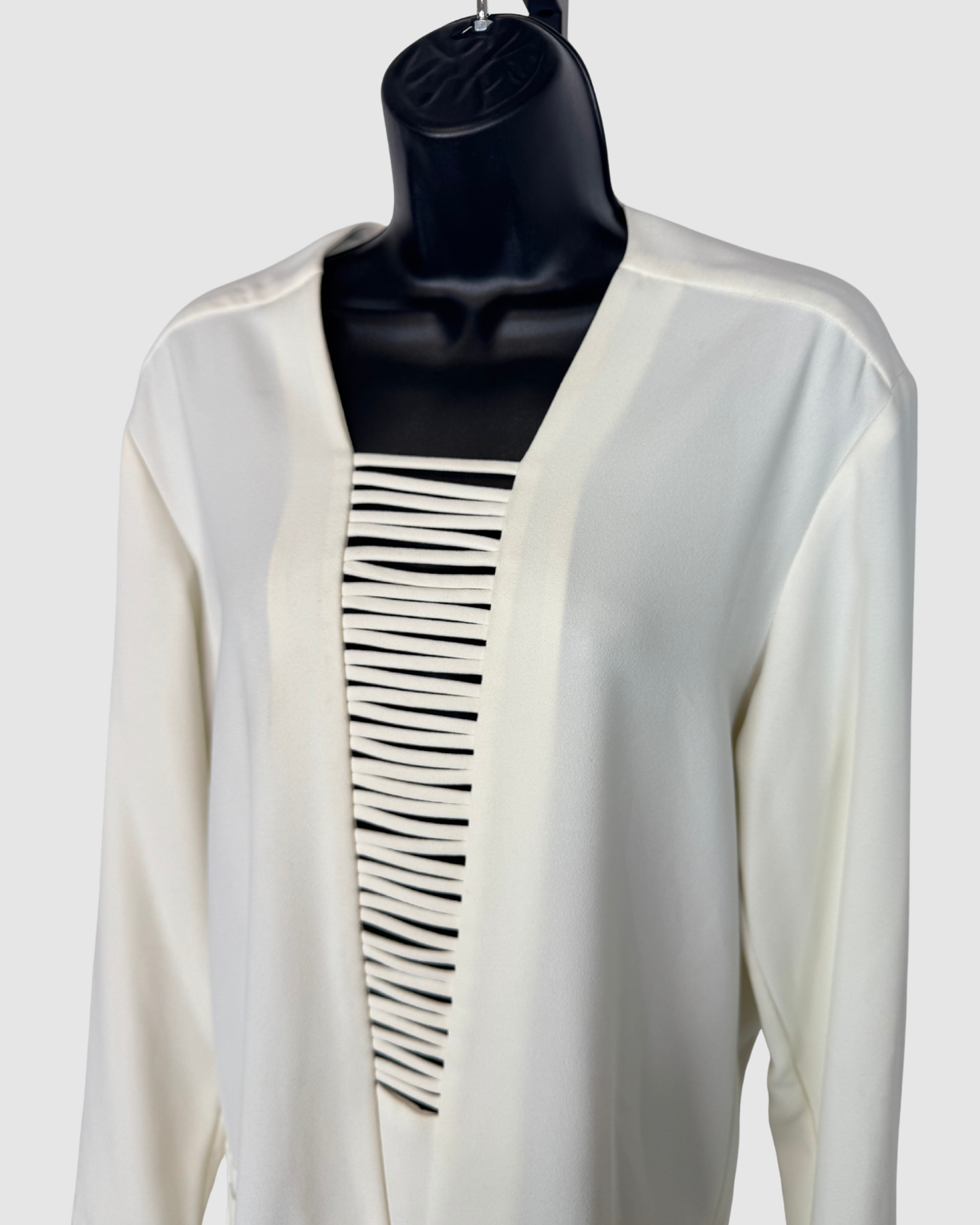 IRO White Long Sleeve Mini Dress w/ Deep V