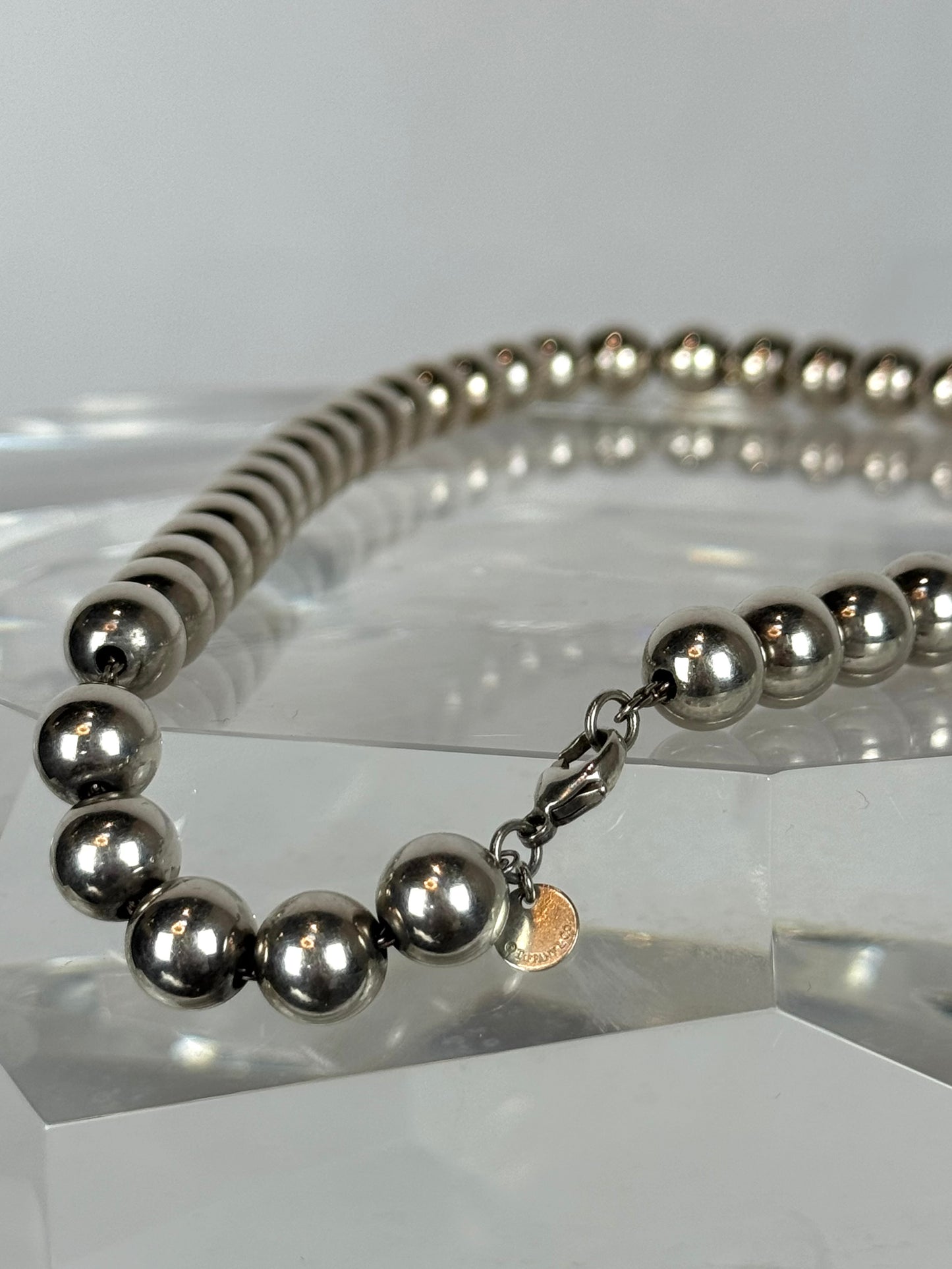 Tiffany & Co Hardware Ball Sterling Silver Beaded Necklace