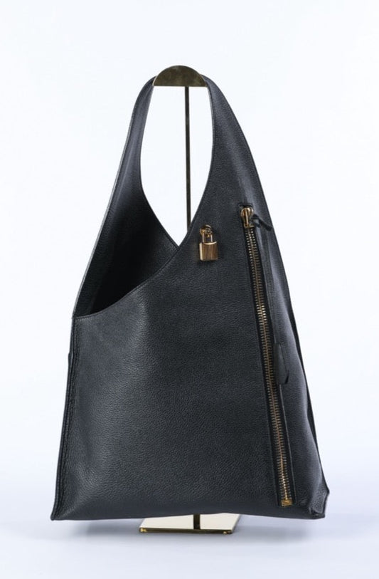 Tom Ford Large Single Strap Hobo Bag w Gold Hardware