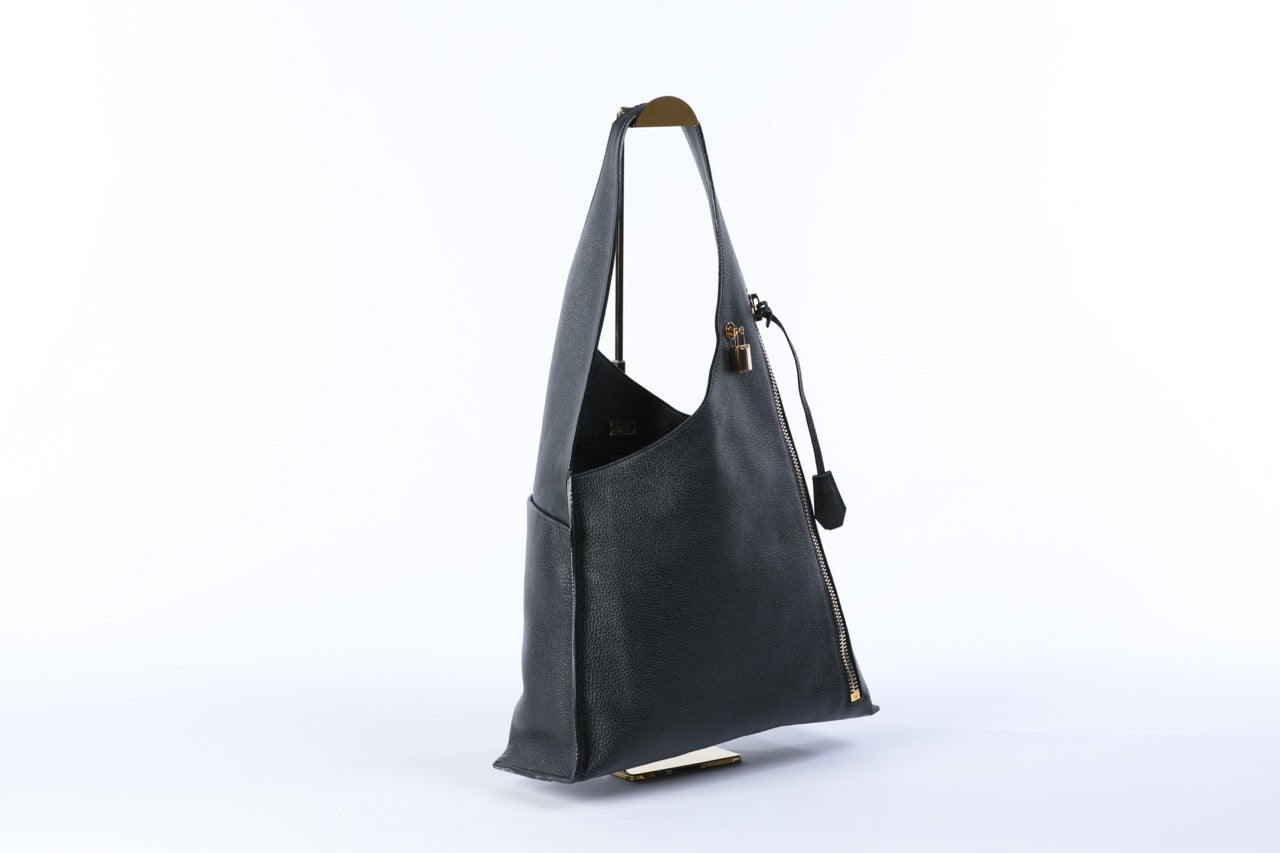 Tom Ford Large Single Strap Hobo Bag w Gold Hardware