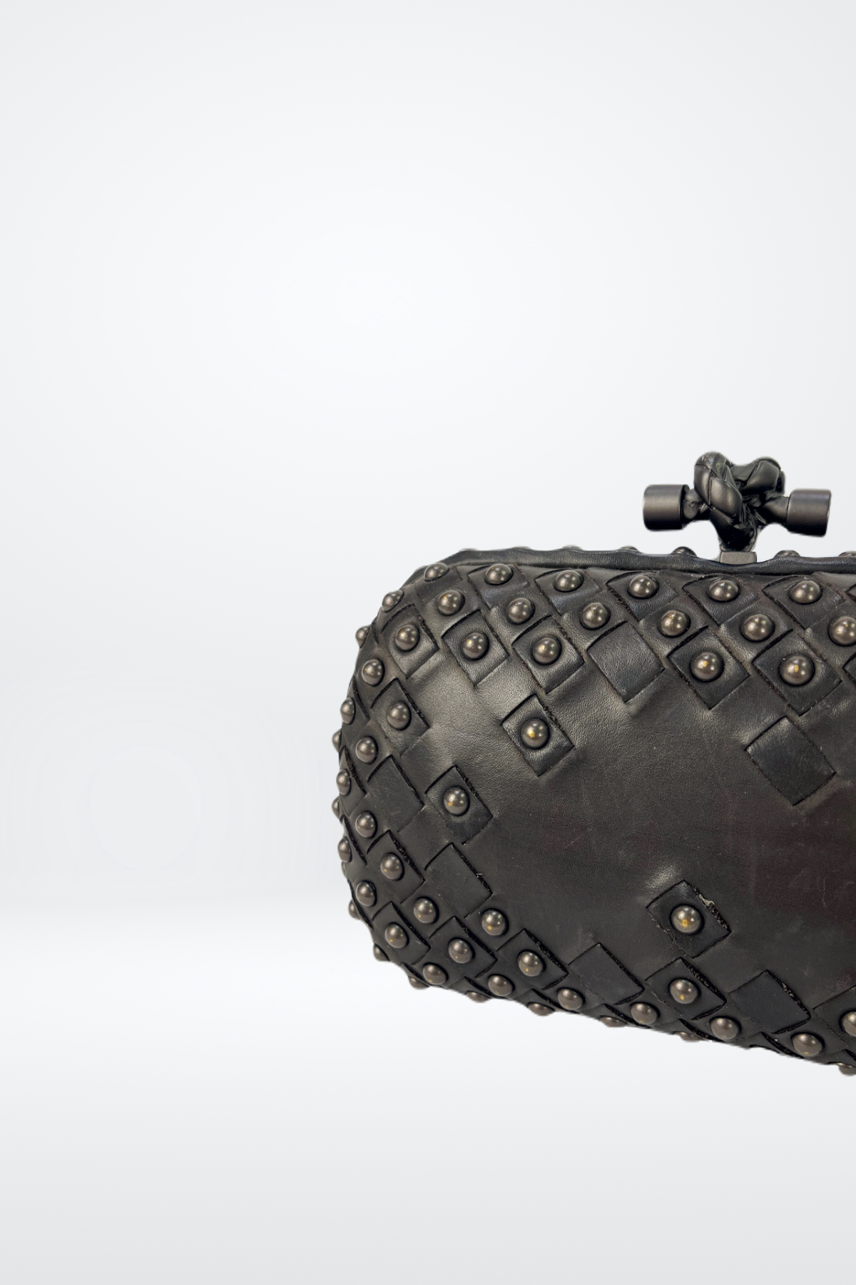 Bottega Veneta Studded Leather Knot Clutch