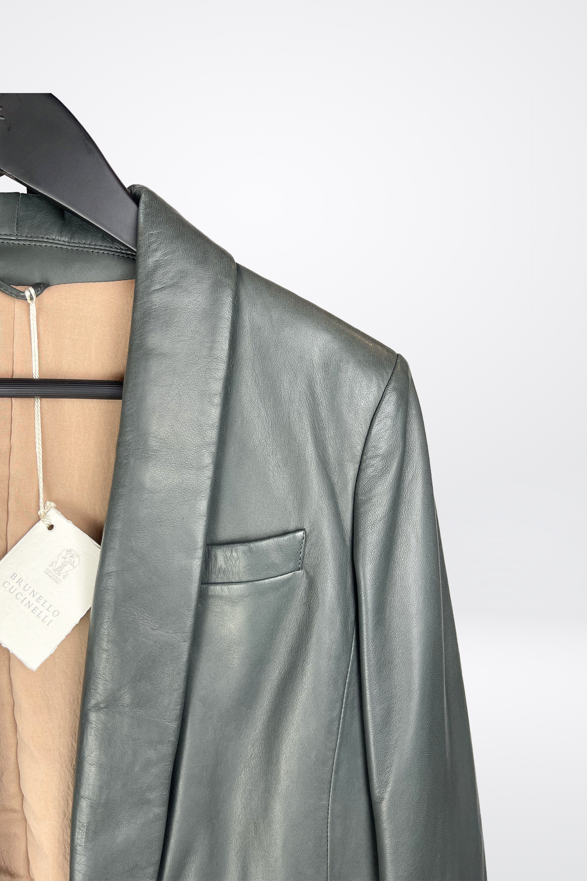Brunello Cucinelli Leather Jacket NWT