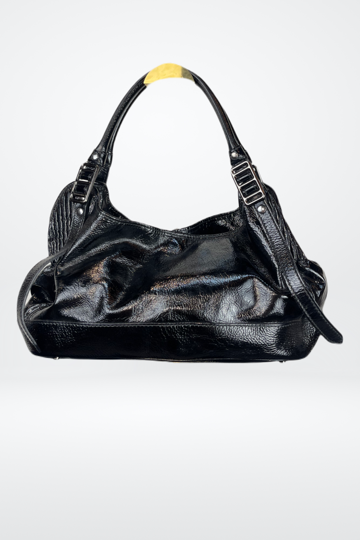 Burberry Patent Leather 4 Inner-Pocket Shoulder Bag