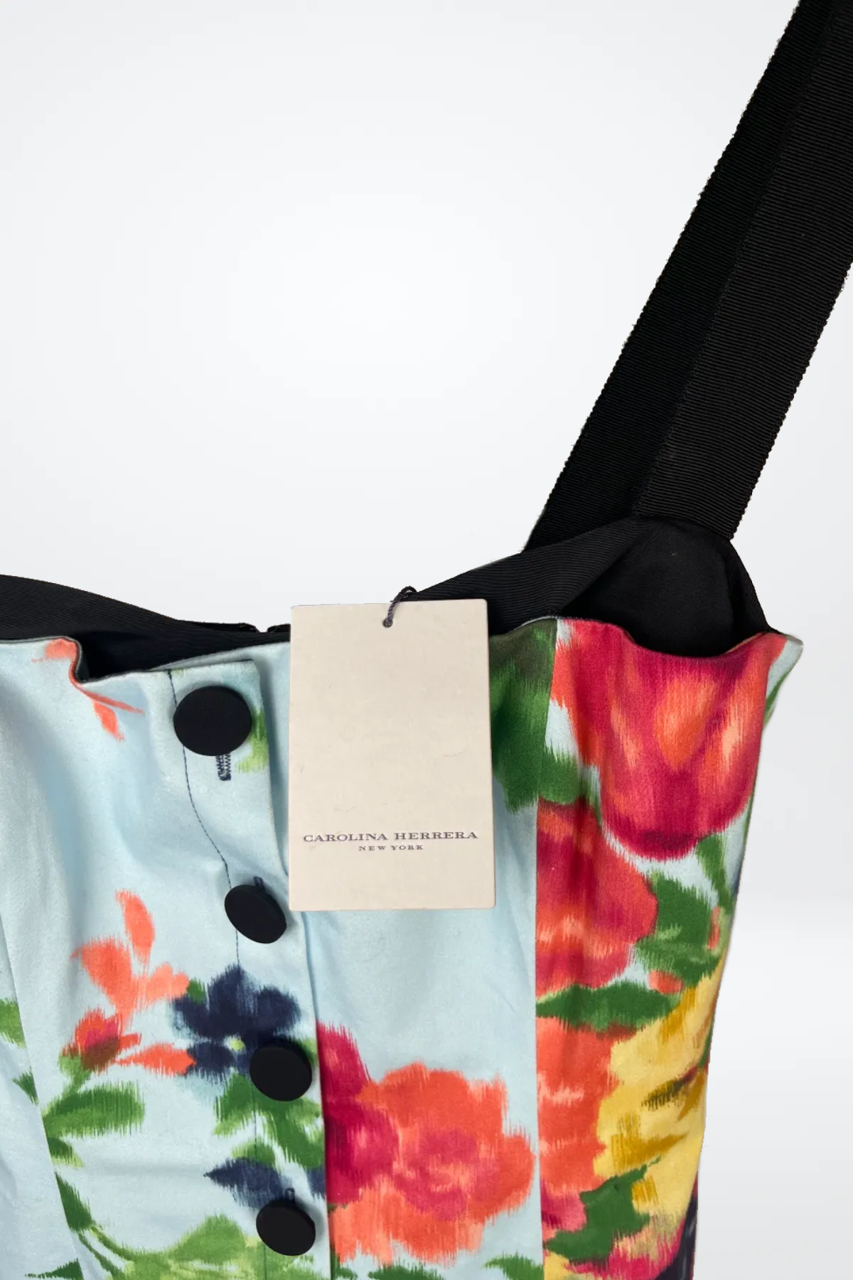 Carolina Herrera Floral Print Midi Length Dress NWT