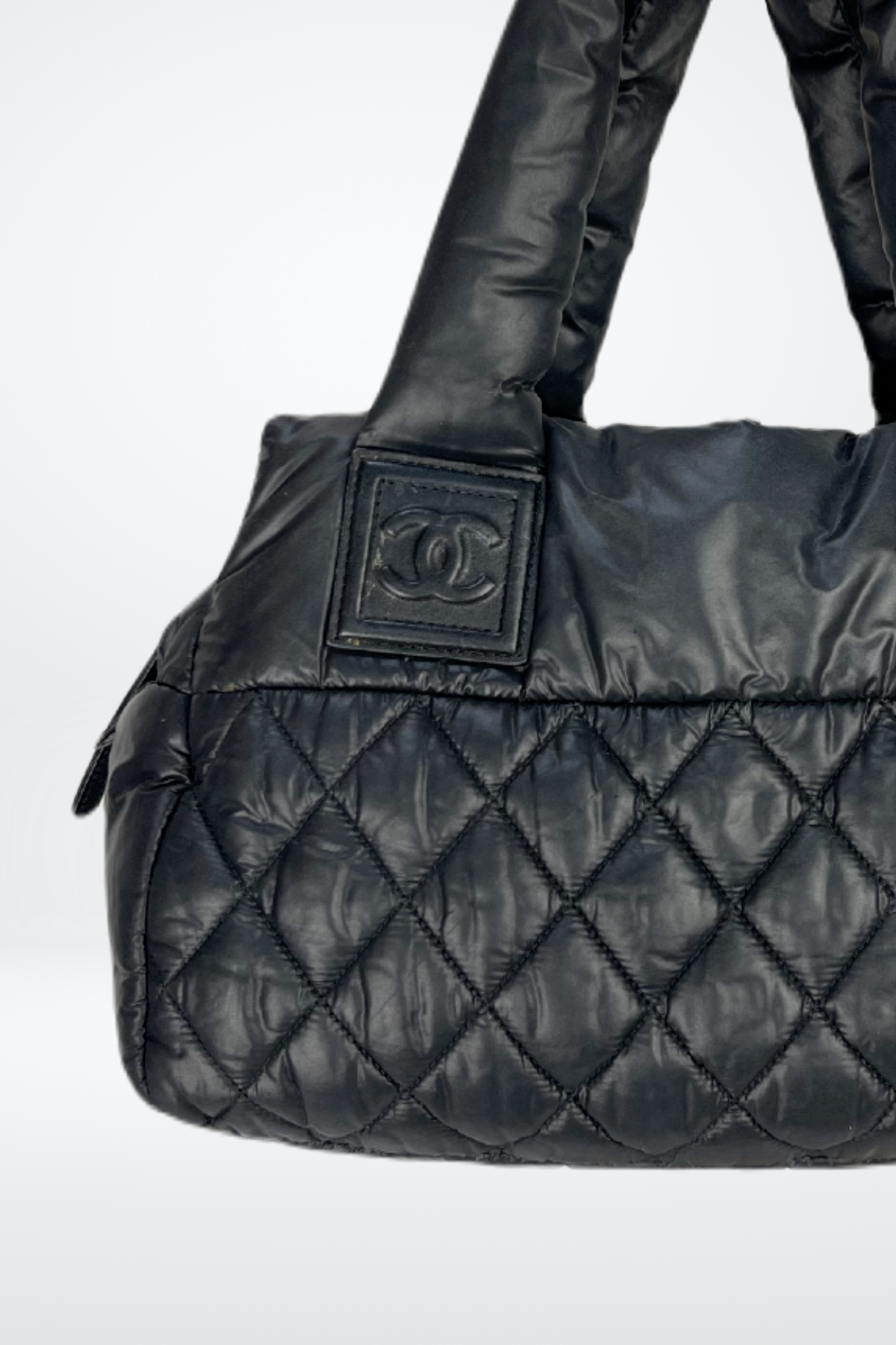 Chanel Quilted Nylon Puffer Bag - Coco Cocoon Bowling Bag