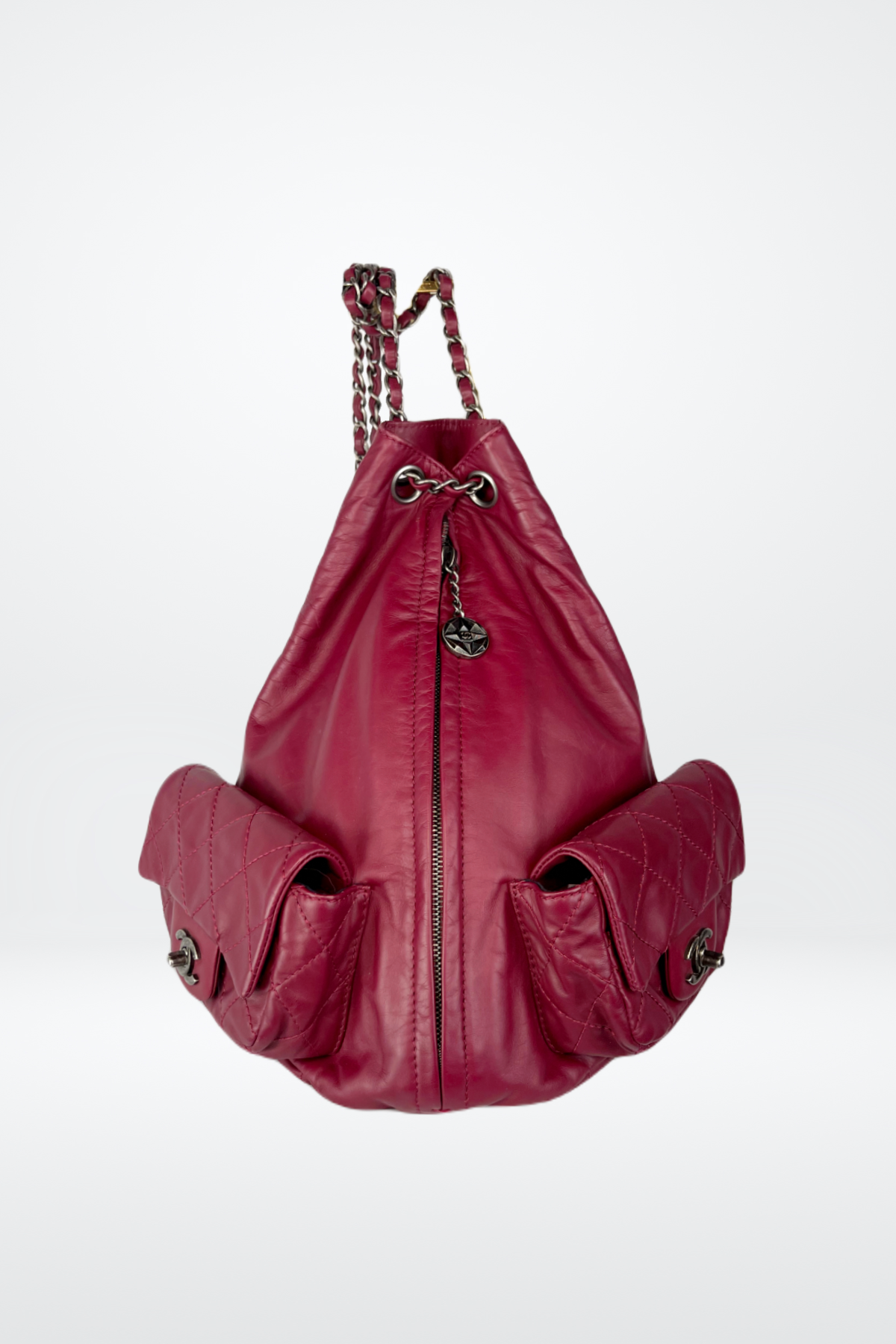 Chanel Chardonnay Quilted Front Pocket Backpack