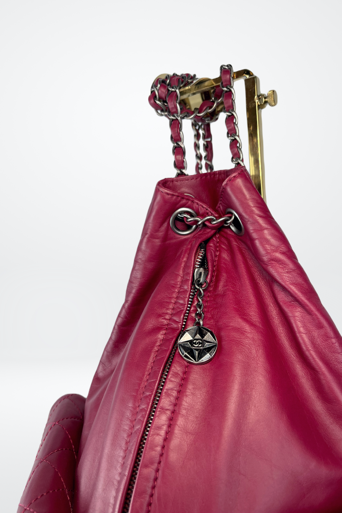 Chanel Chardonnay Quilted Front Pocket Backpack