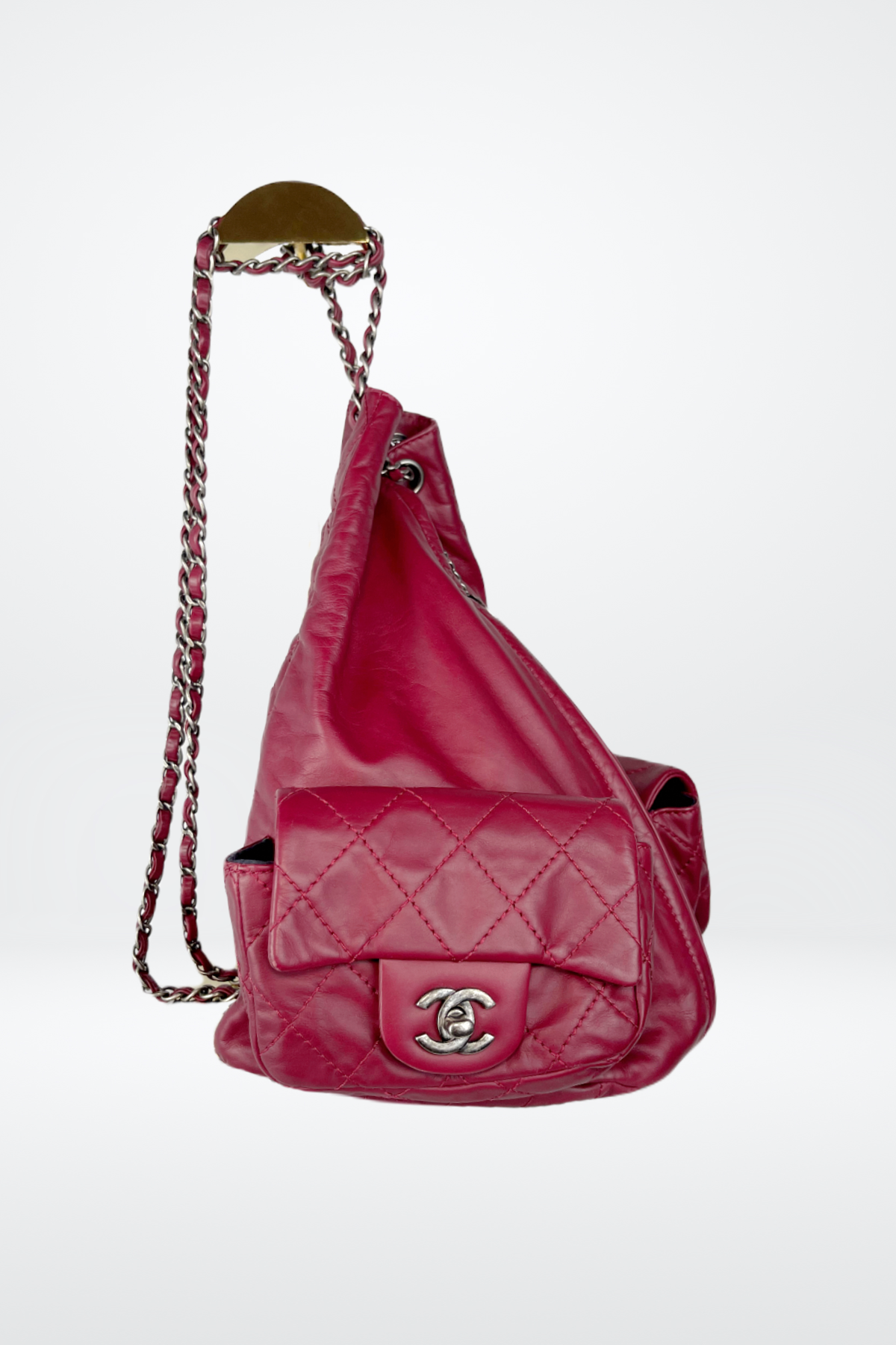 Chanel Chardonnay Quilted Front Pocket Backpack