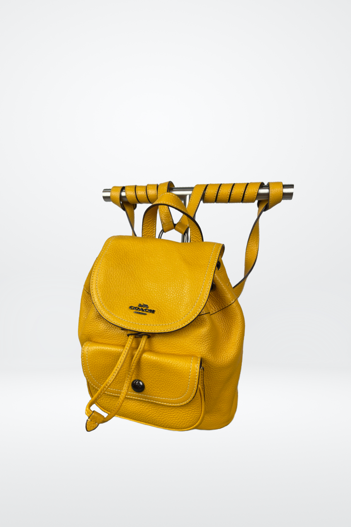 Coach Mustard Leather Mini Backpack