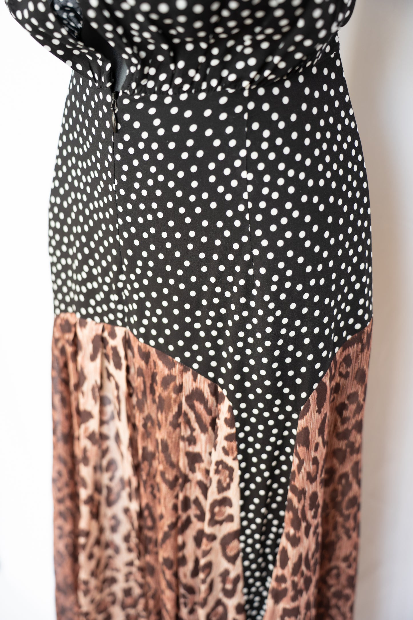 Rixo Polka Dot & Cheetah Print Sleeveless Maxi Dress