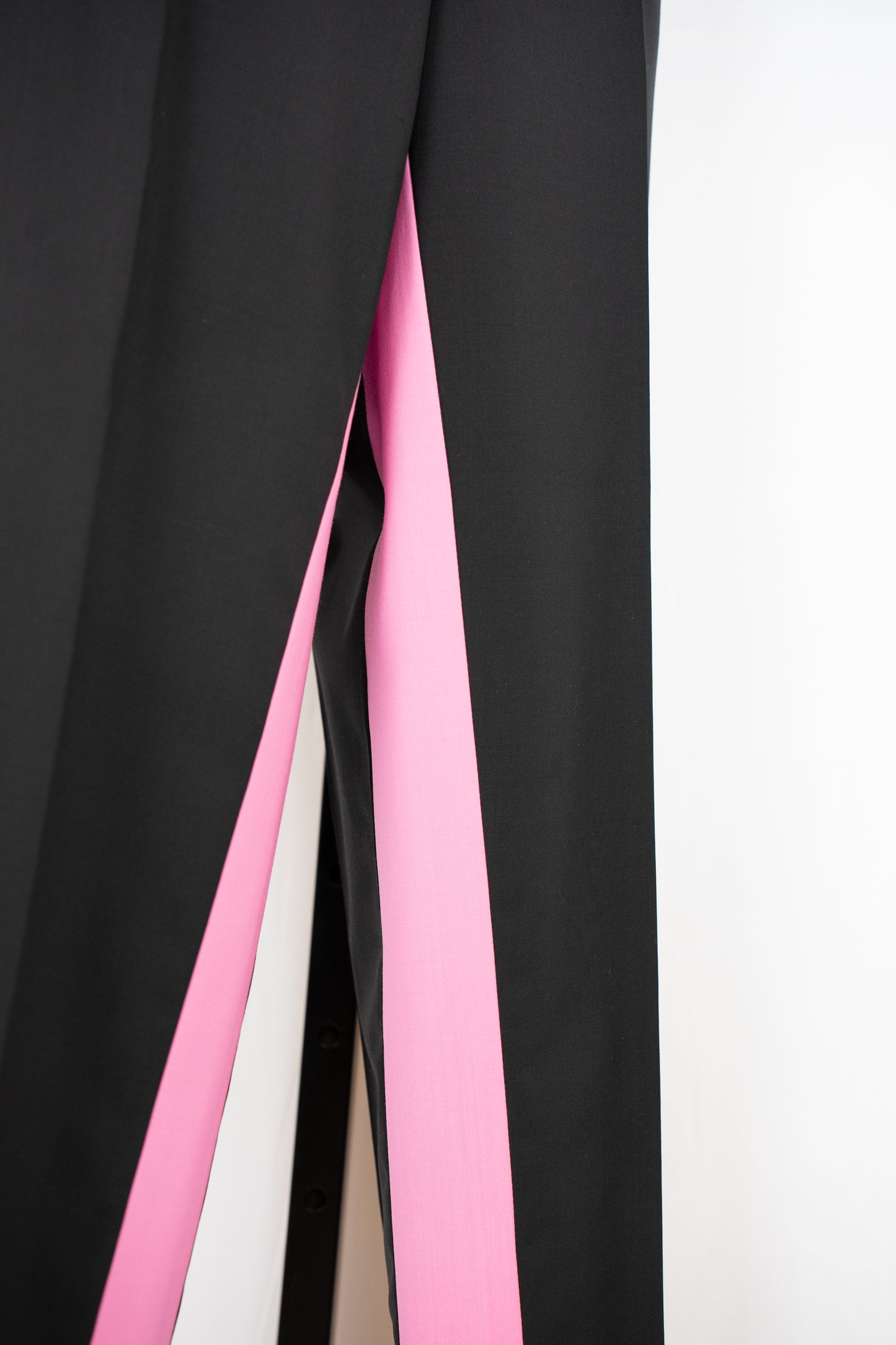 Prada Black Skinny Slacks w/ Pink Stripe on the Inside