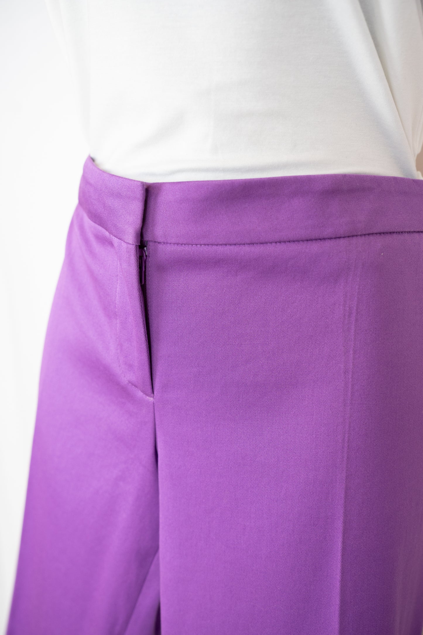 Versace Purple Straight Leg Capris w/ Large Leg Cuff