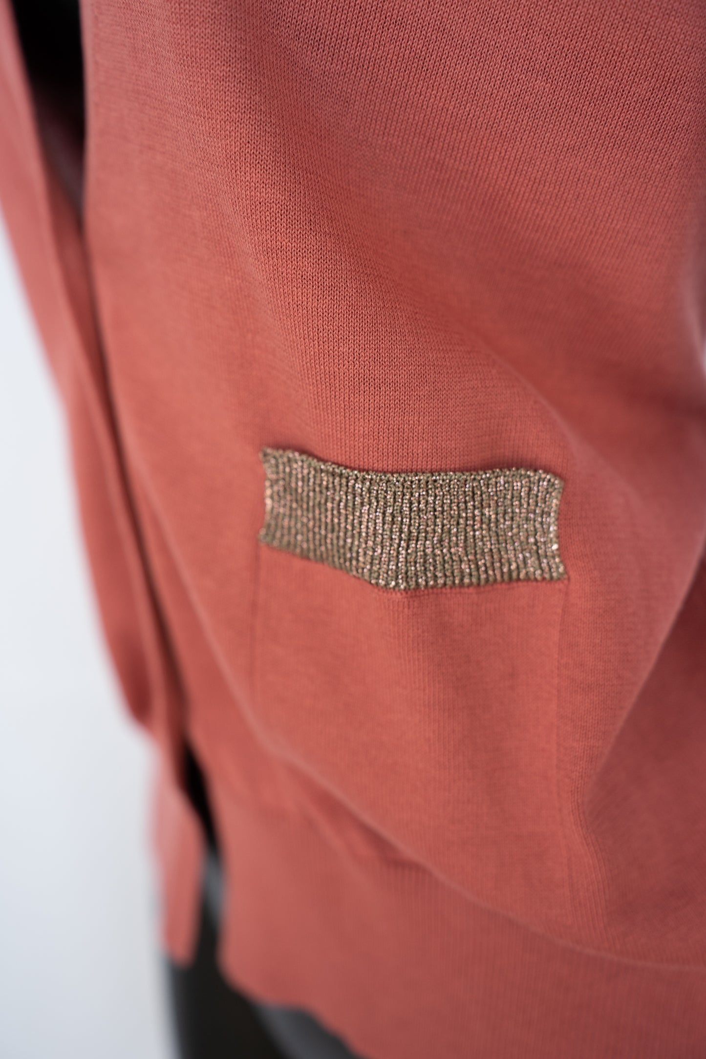 Fabiana Filippi Blush Cardigan Sweater w/ Sparkle Cuffs