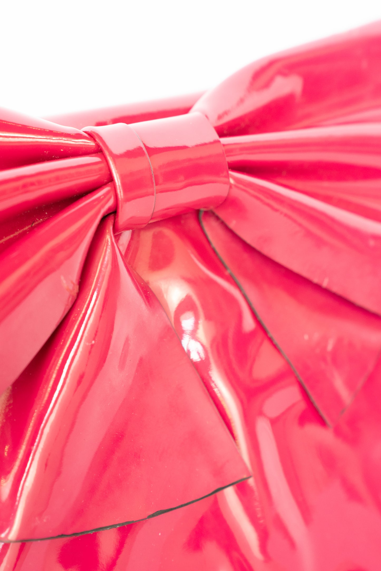 Valentino Magenta Bow Crossbody Clutch w/ Gold Chain