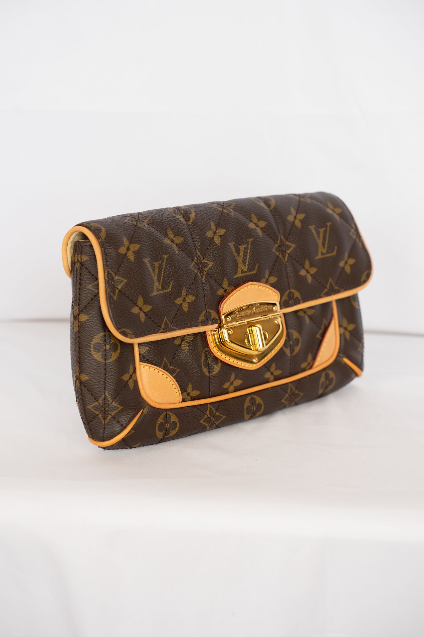 Louis Vuitton Brown Monogram Coated Canvas Etoile Clutch