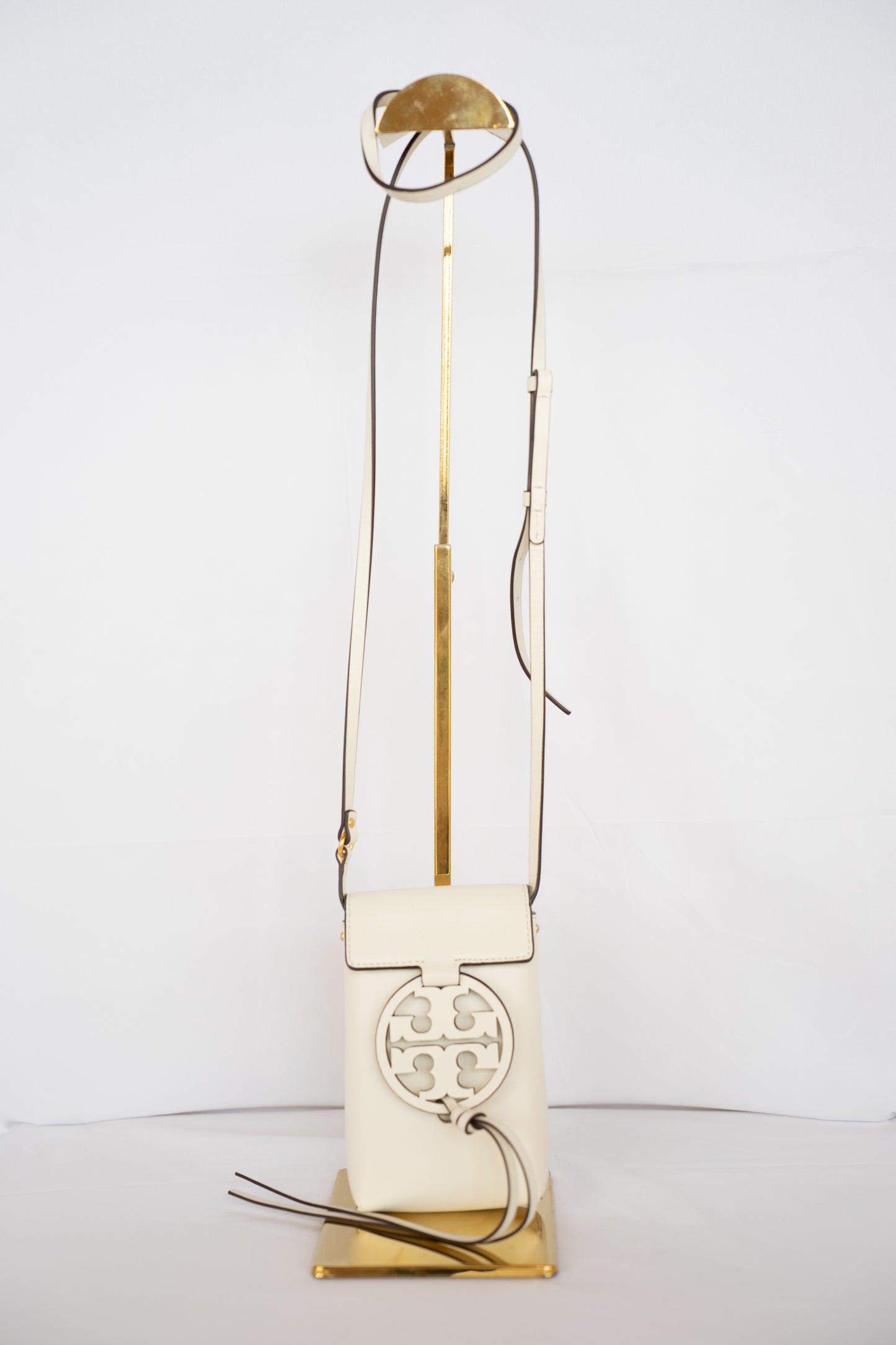 Tory Burch Off-White "Miller" Logo Flap Clutch