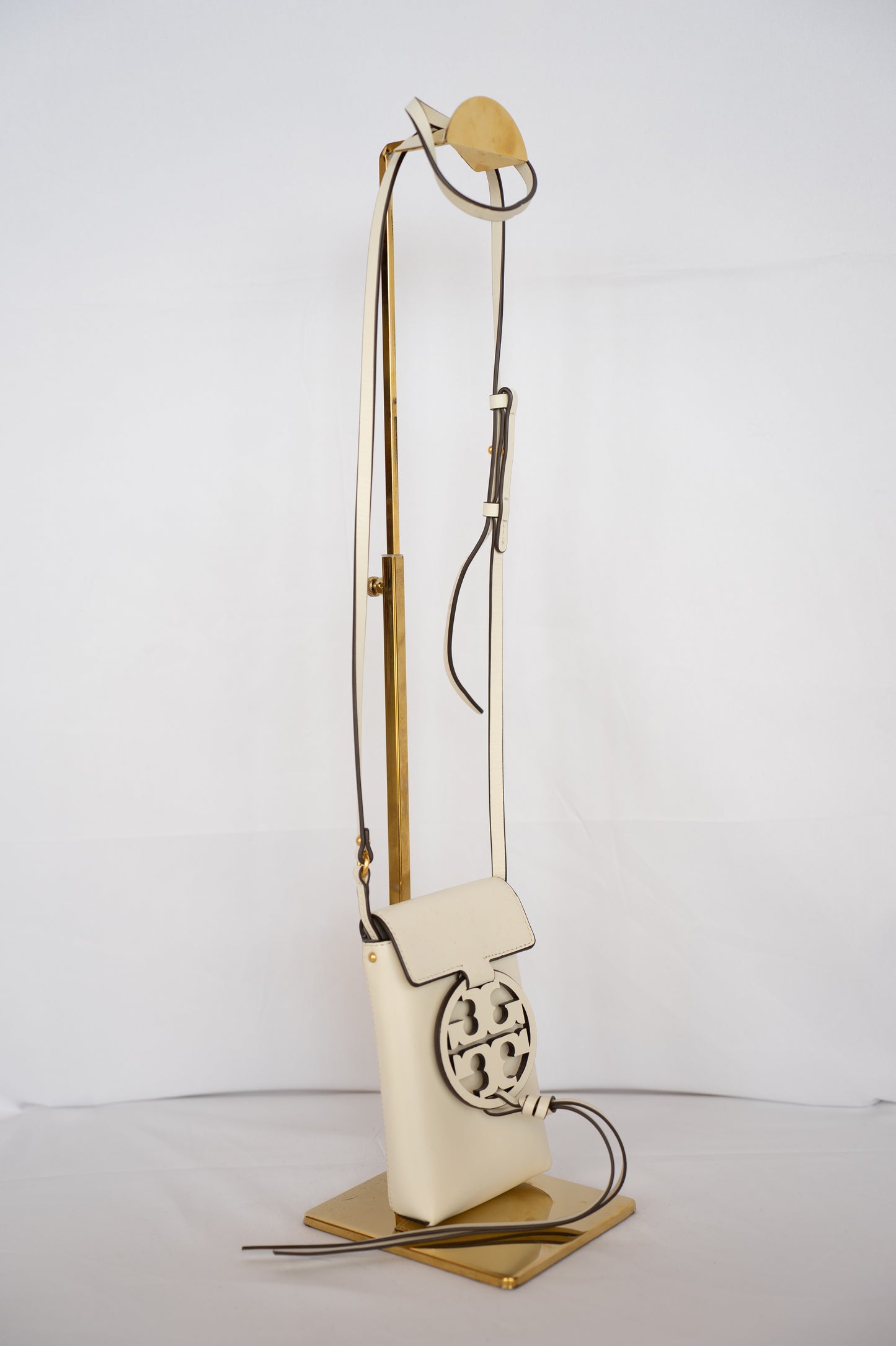 Tory Burch Off-White "Miller" Logo Flap Clutch