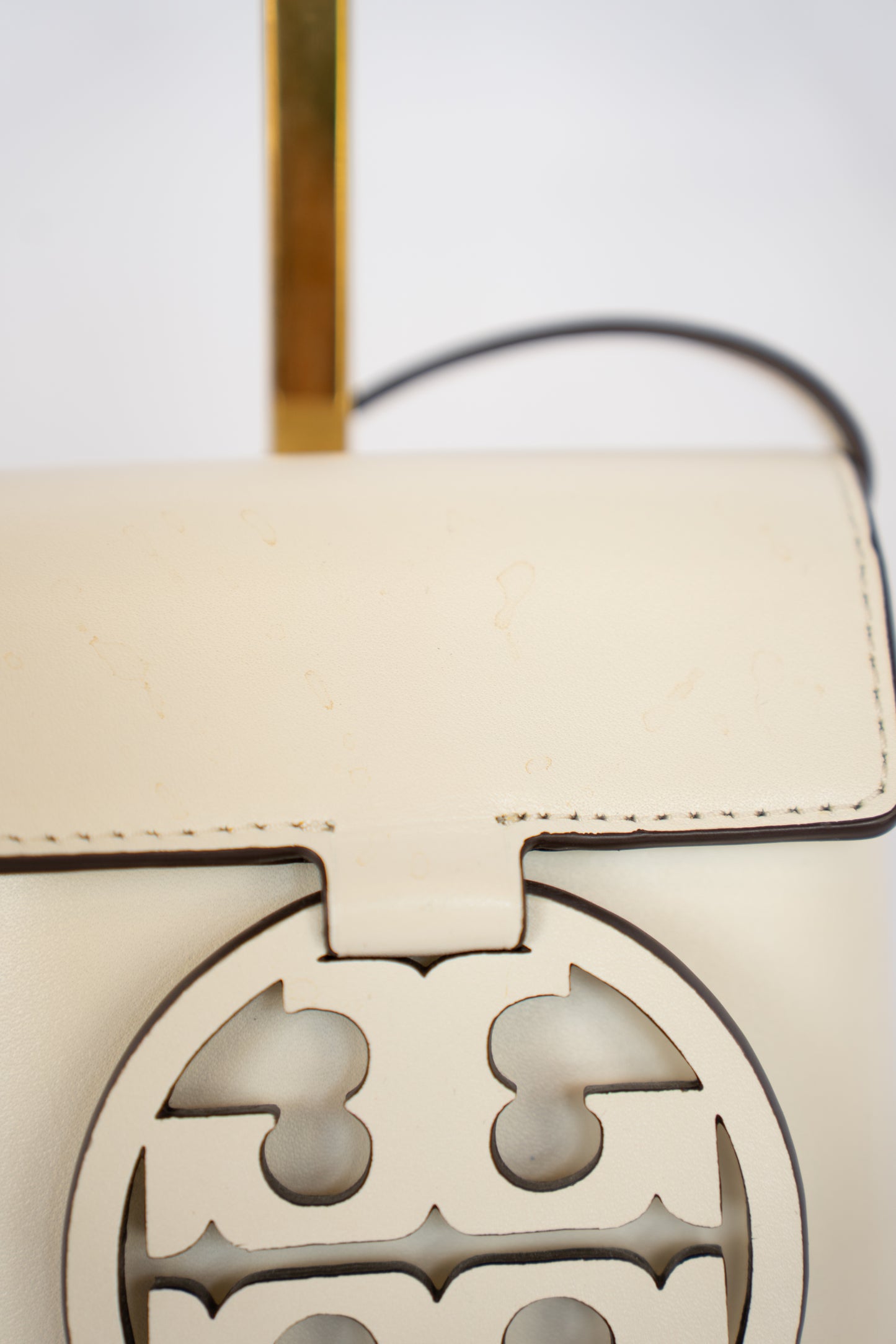 Tory Burch Off-White "Miller" Logo Flap Clutch