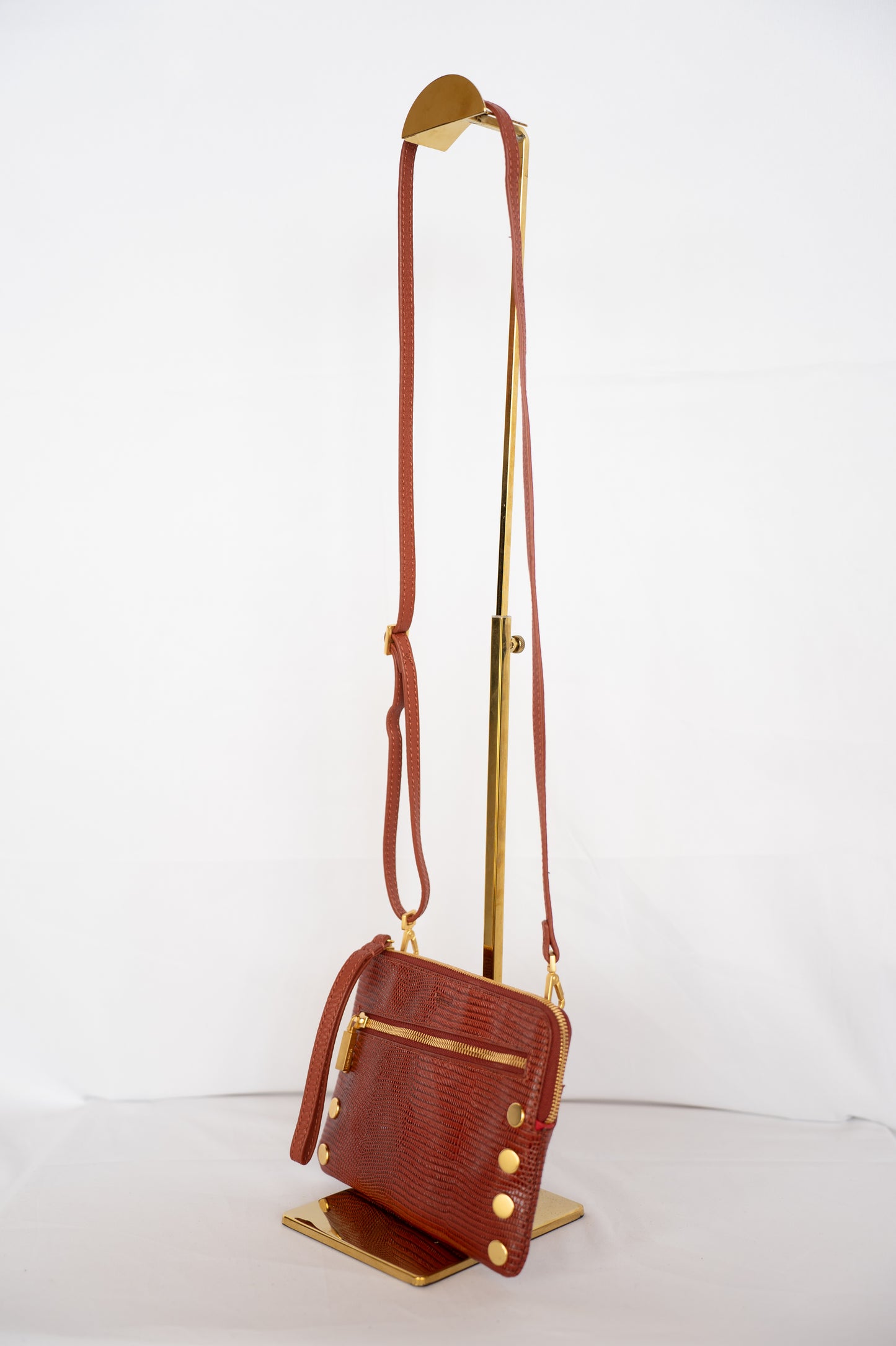 Hammit Leather Crossbody Bag w/ Gold Hardware