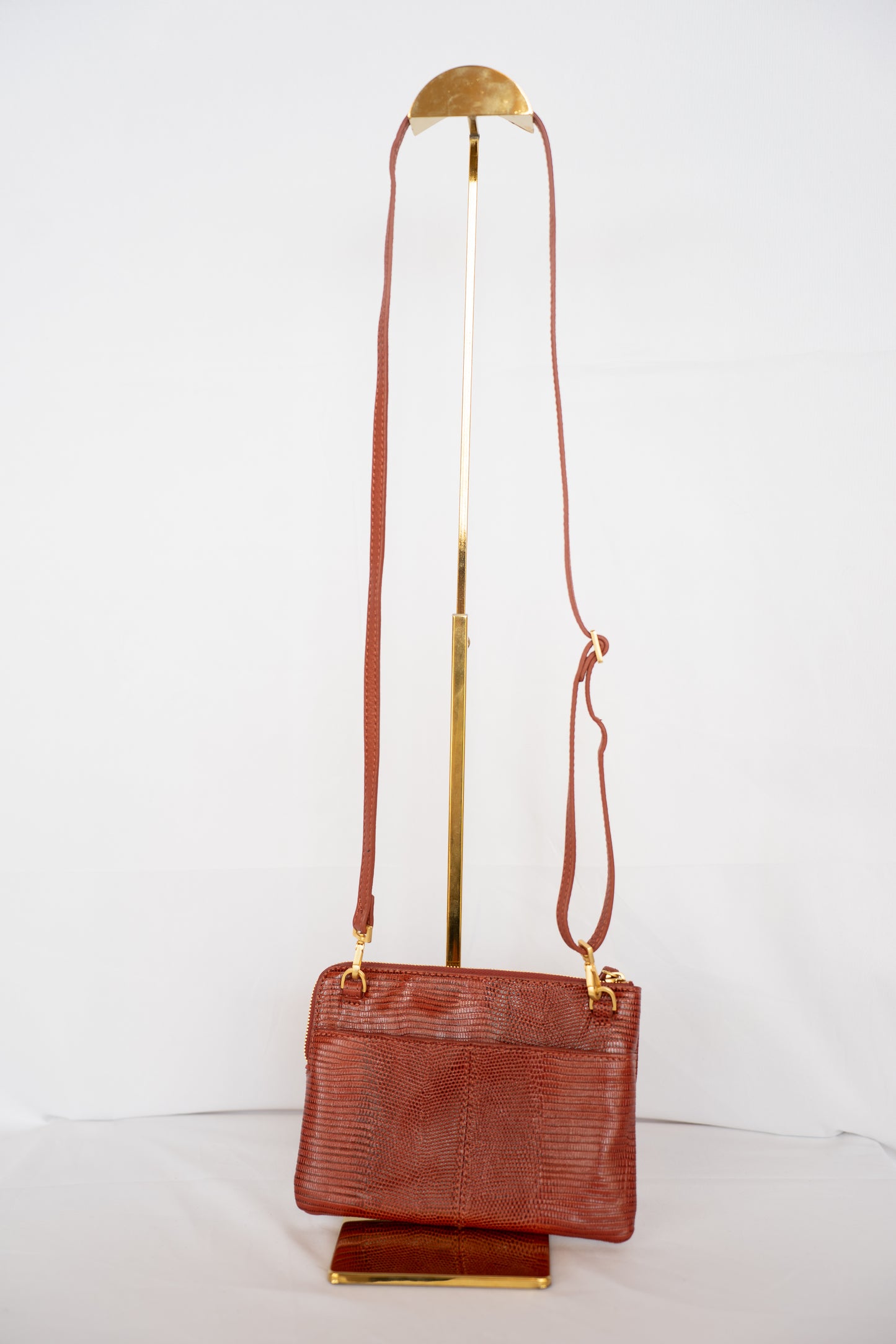 Hammit Leather Crossbody Bag w/ Gold Hardware