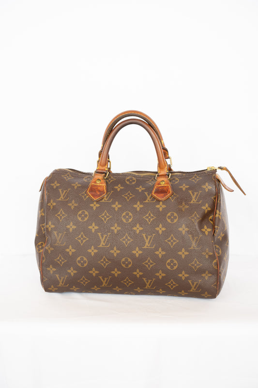 Louis Vuitton Brown Monogram Speedy 30 Top Handle