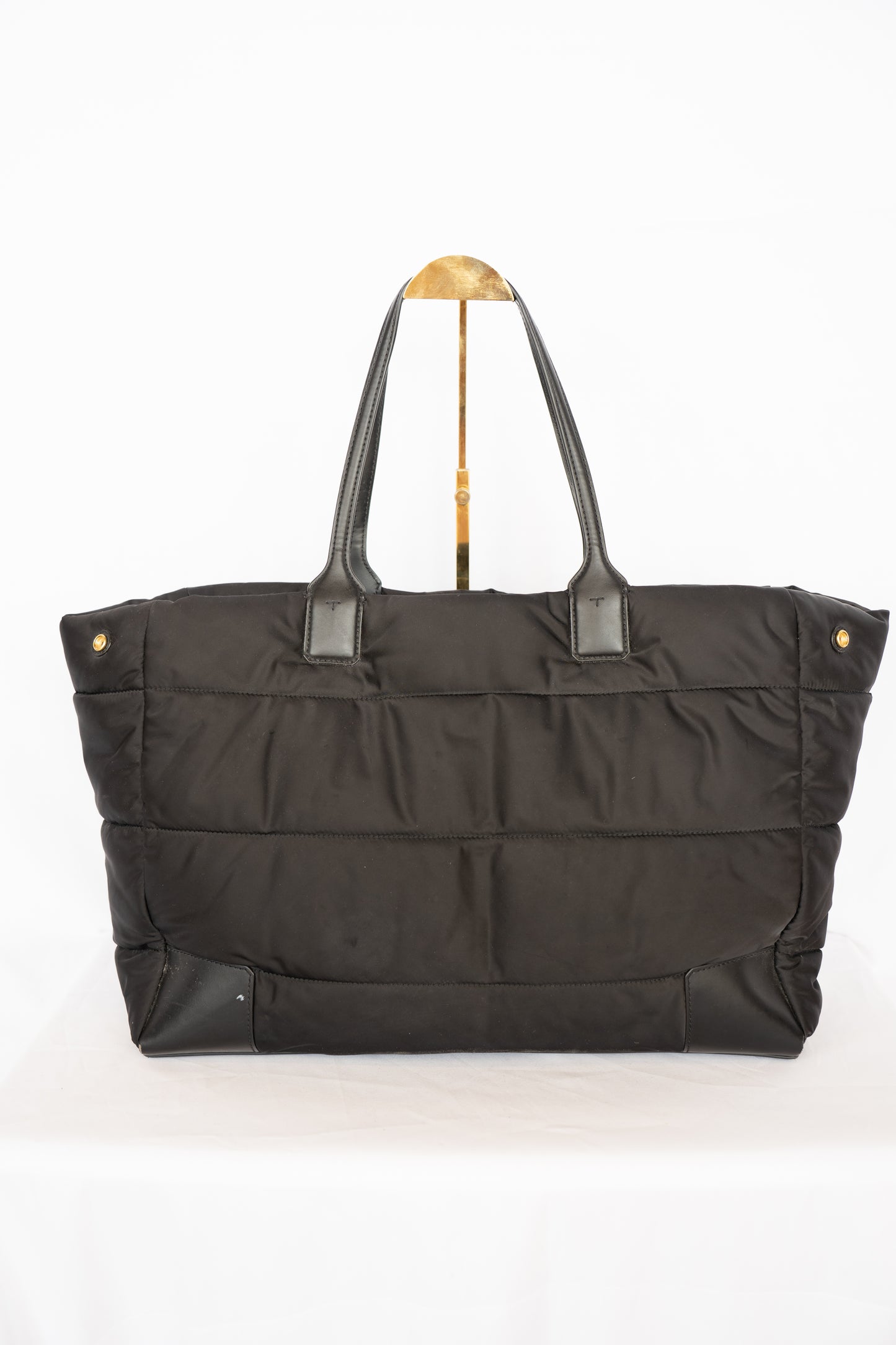 Tory Burch Black Puffer Large "Ella" Tote Bag