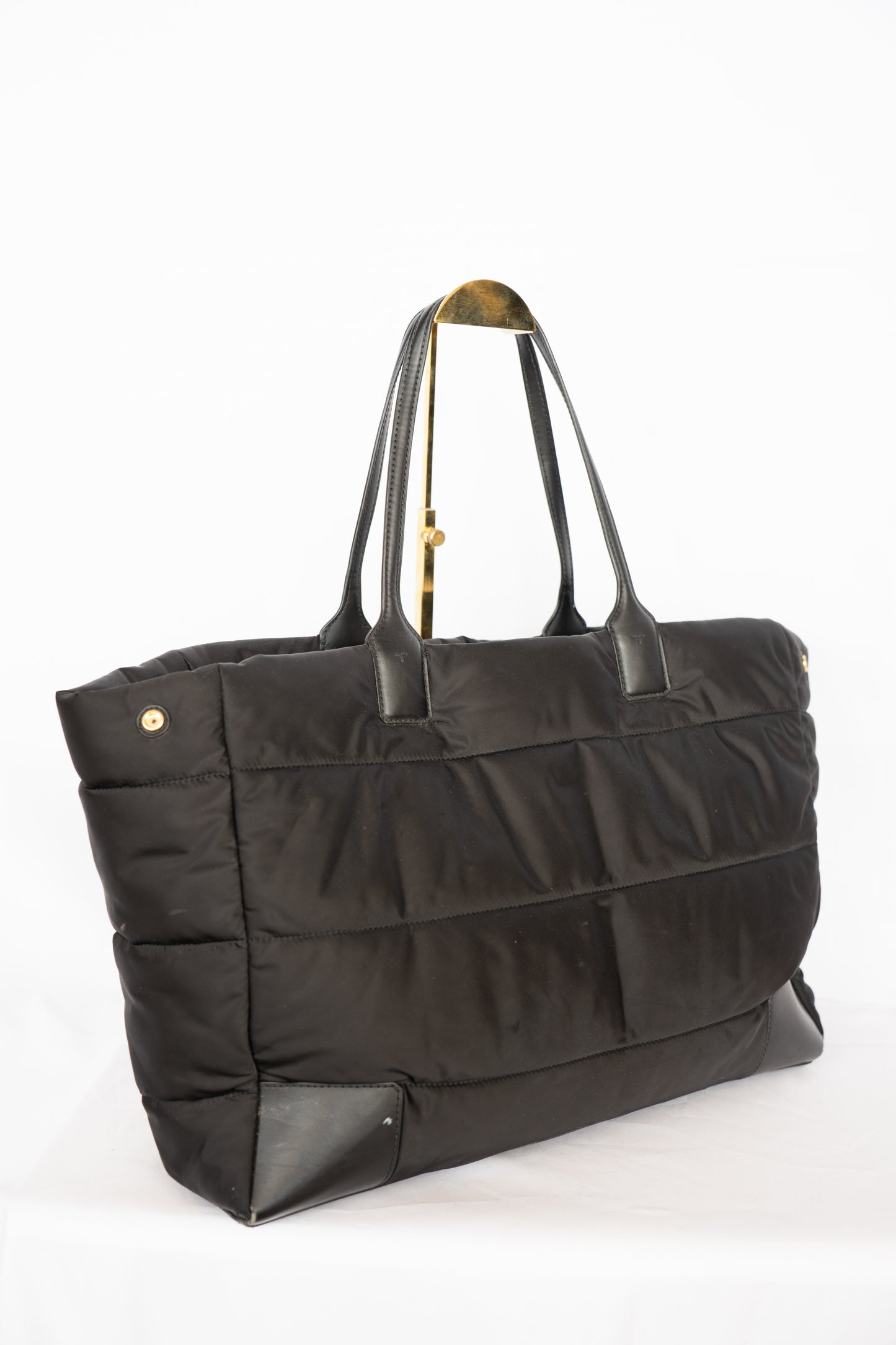 Tory Burch Black Puffer Large "Ella" Tote Bag