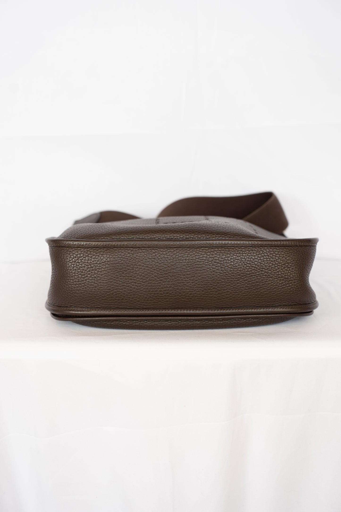 Hermes Chocolate Brown Evelyn GM Handbag