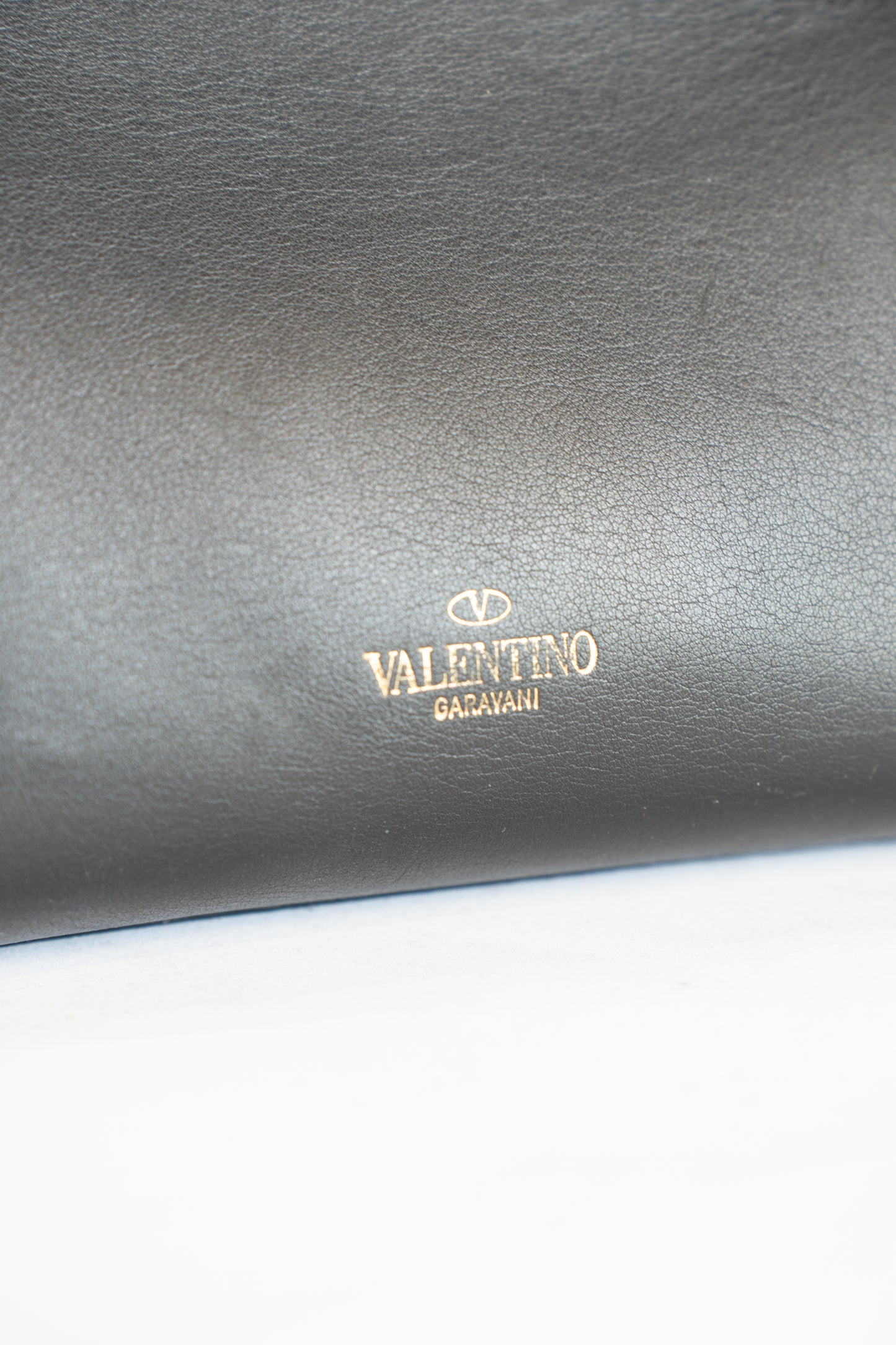Valentino Black Small Rockstud Top Handle Tote