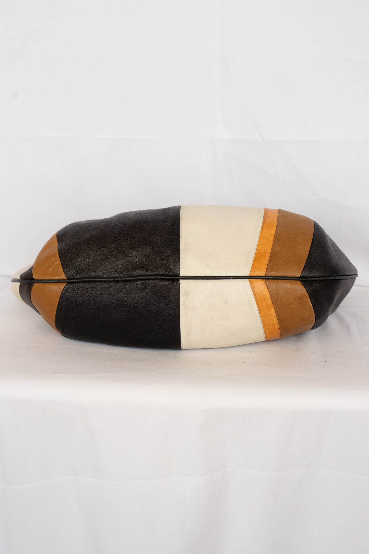 Coach Cream, Brown & Black Striped Shoulder Bag