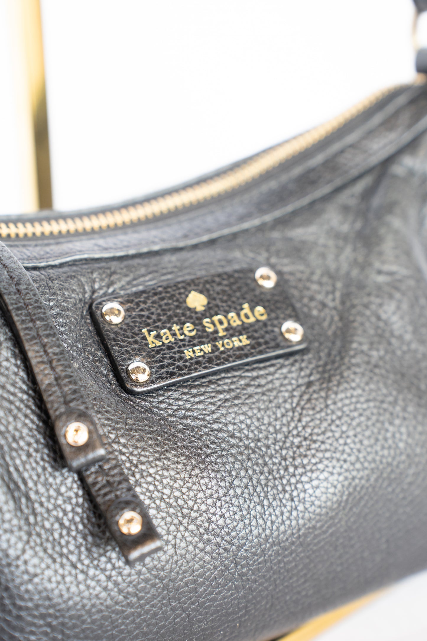 Kate Spade Black Leather Mini Cylinder Zip Crossbody Bag