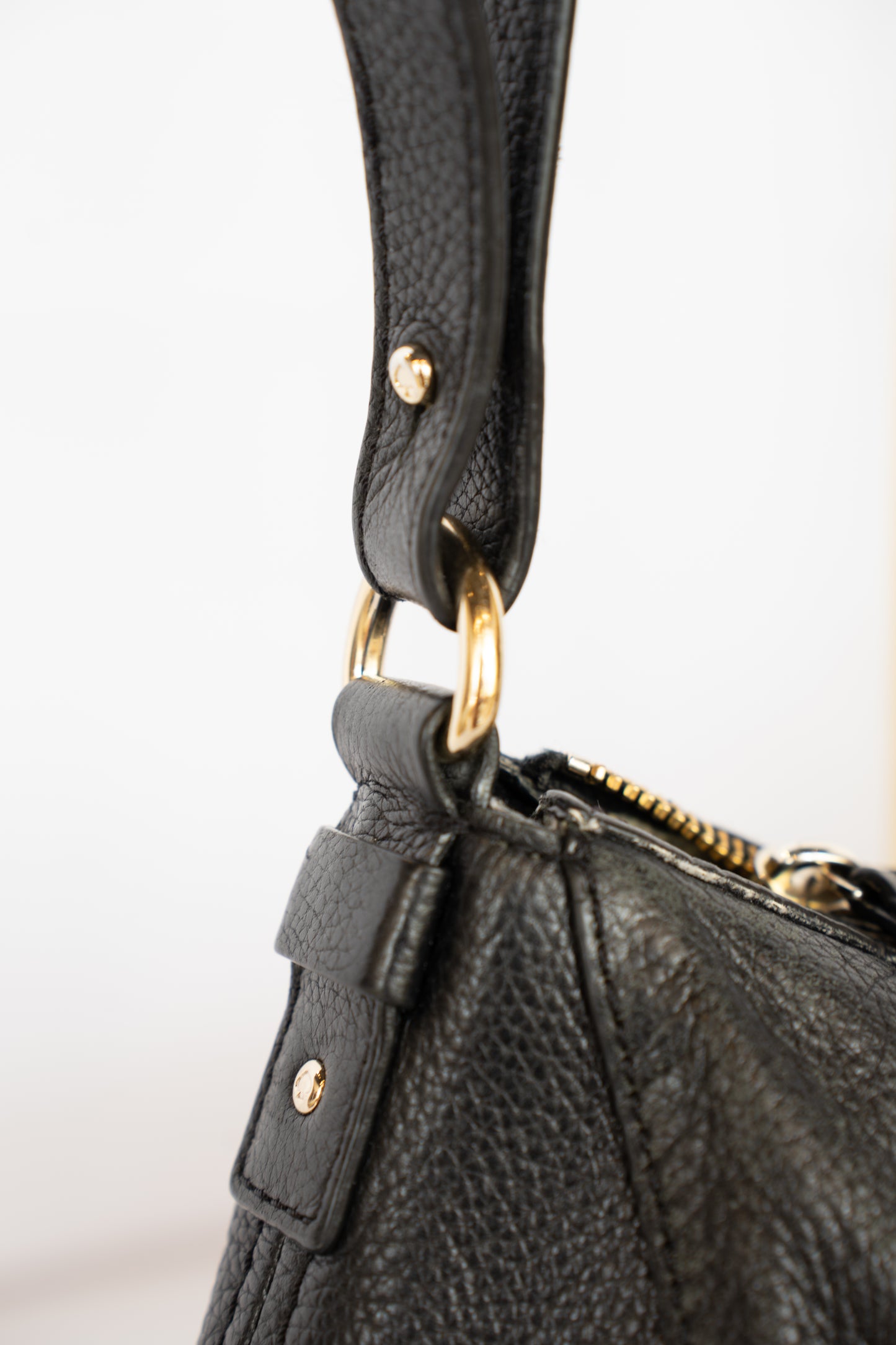 Kate Spade Black Leather Mini Cylinder Zip Crossbody Bag