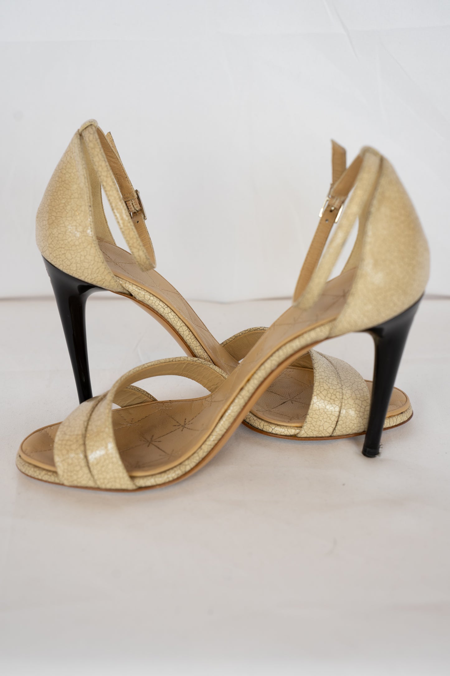 DUSTBAG - Chanel Double Toe Strap/Ankle Strap Heeled Sandals SIZE 7