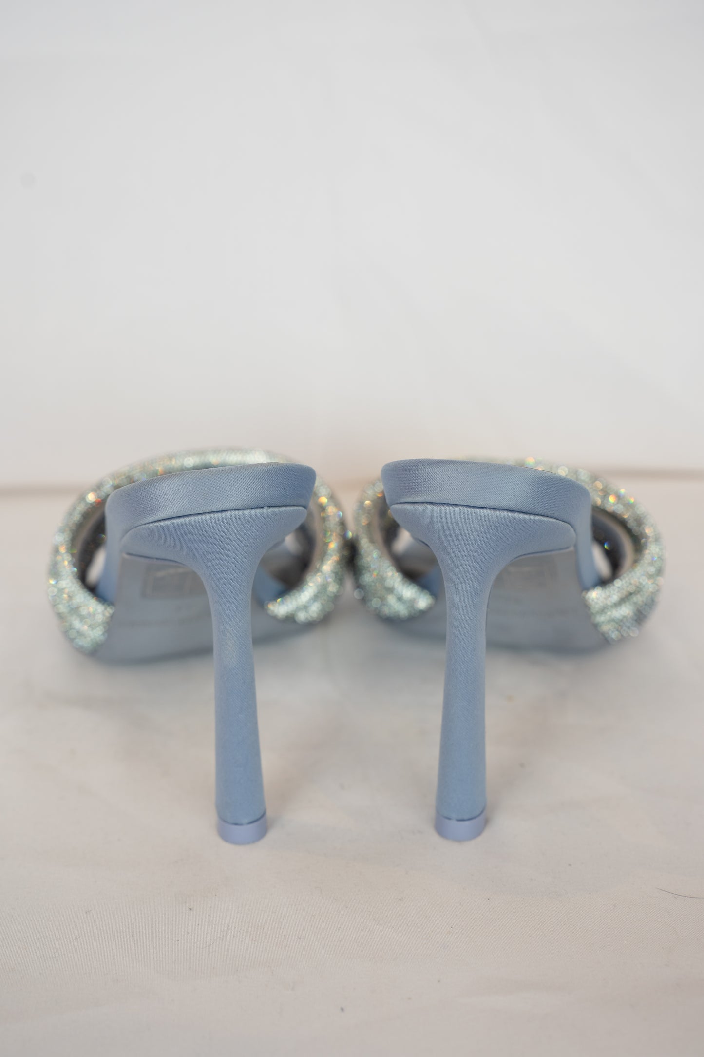 Jonathan Simkhai Light Blue Multi Rhinestone Strand Heels
