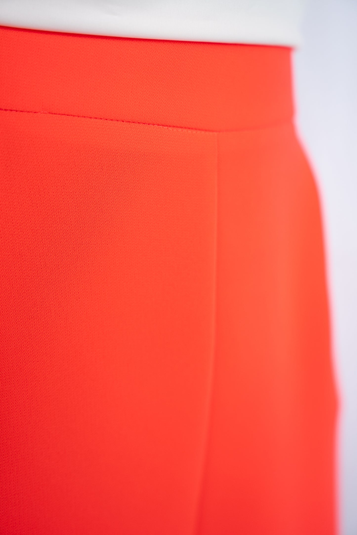 Simkhai Bright Orange Cuffed Mini Shorts w/ Pleating Details
