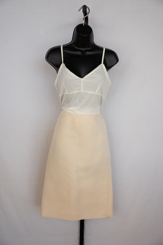 Gucci Cream Knee-Length Silk Pencil Skirt