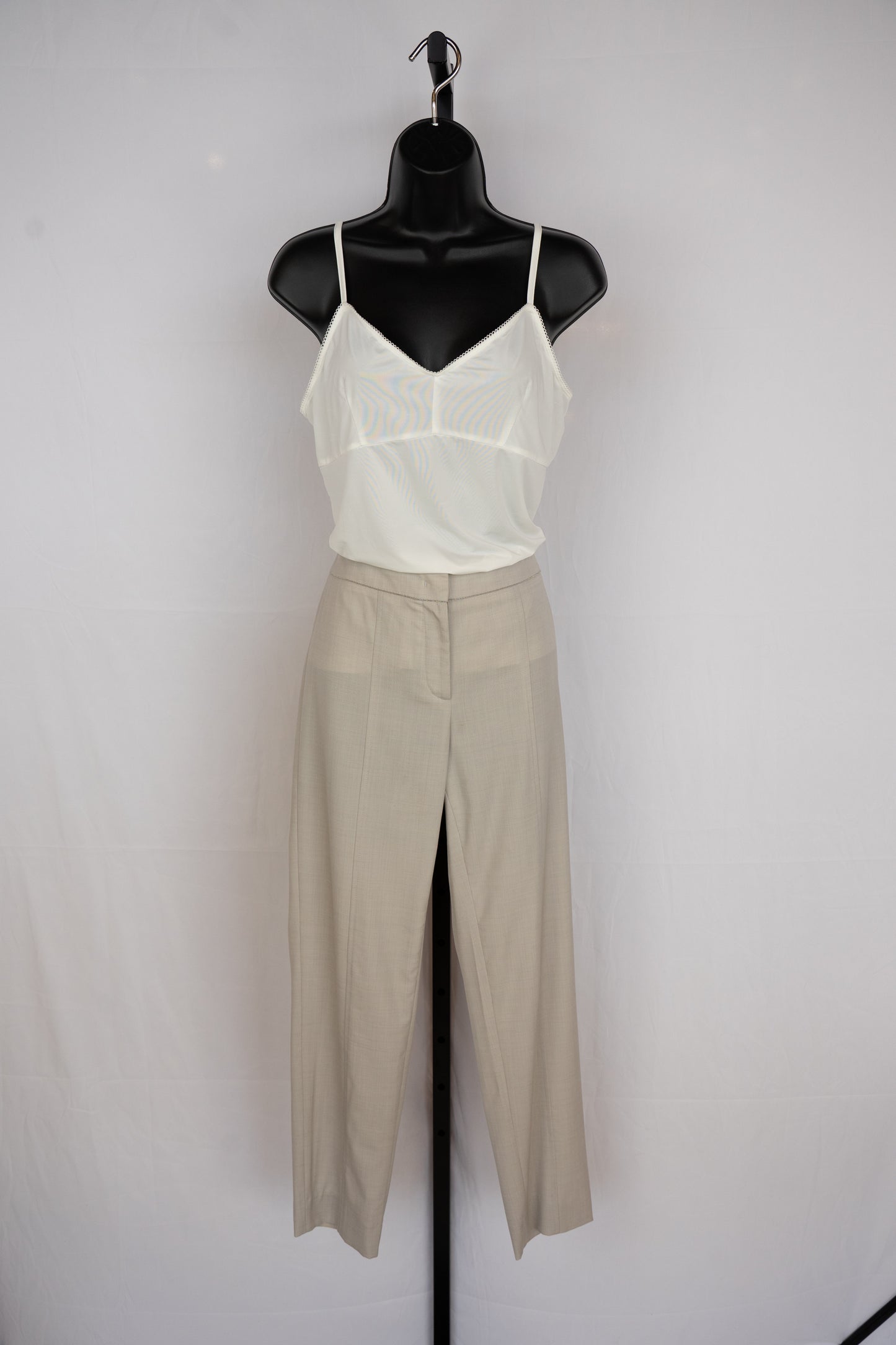 Fabiana Filippi Light Purple Straight Leg Trousers w Side Beading