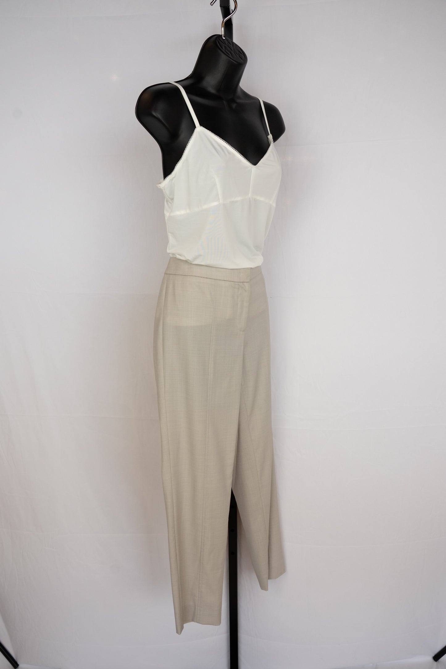 Fabiana Filippi Light Purple Straight Leg Trousers w Side Beading