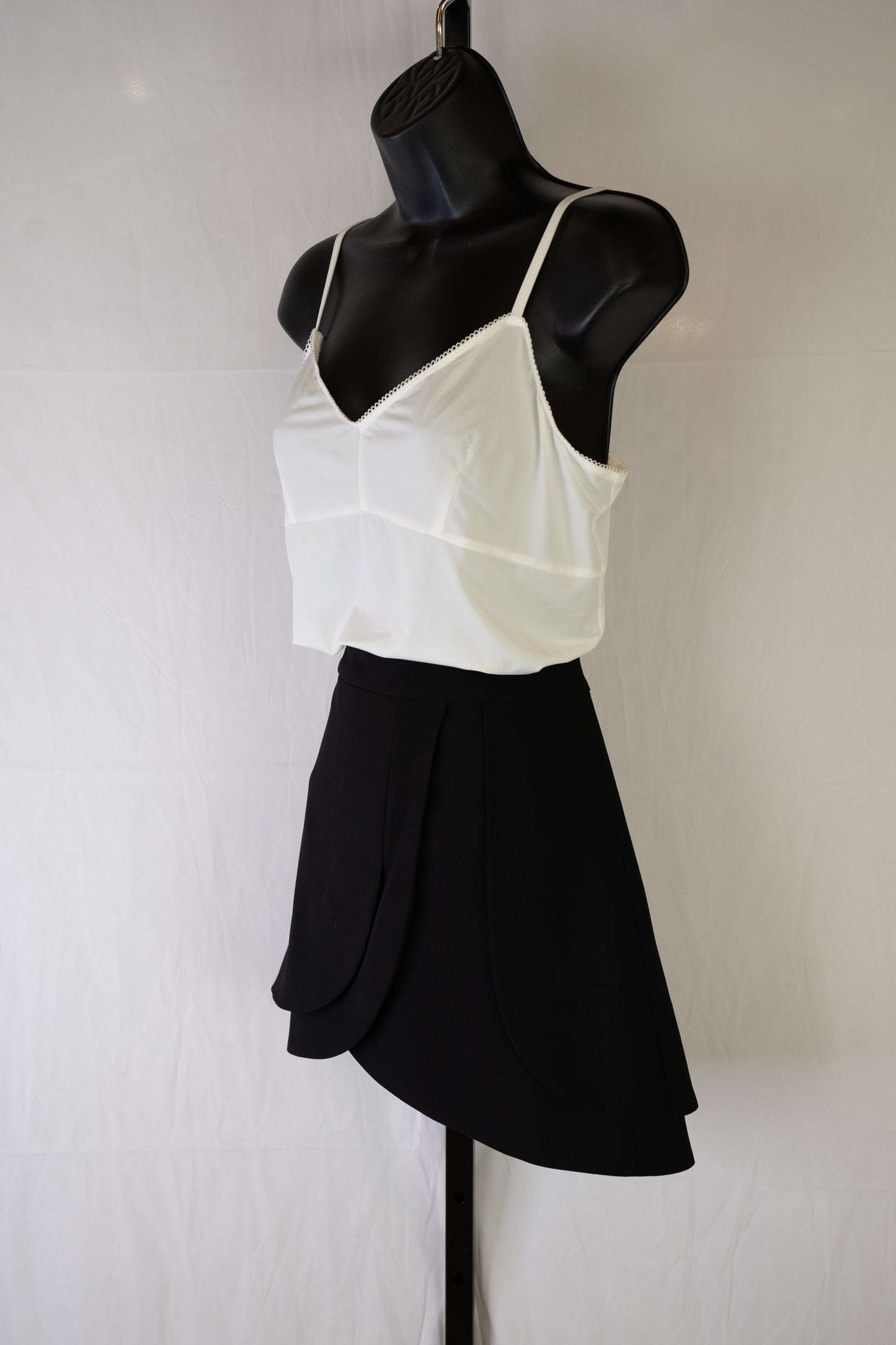 Alice + Olivia Black Layered Mini Skirt