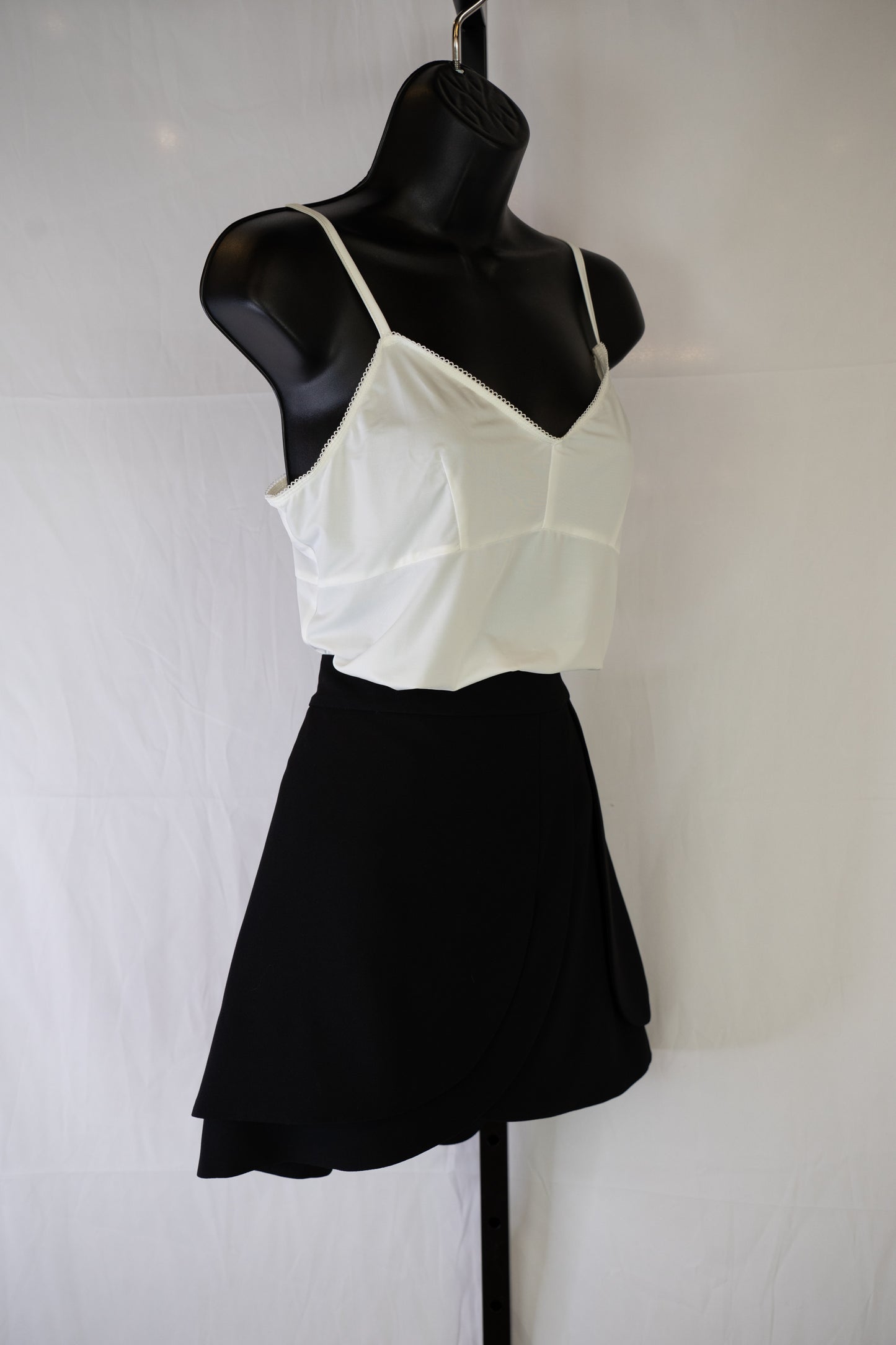 Alice + Olivia Black Layered Mini Skirt