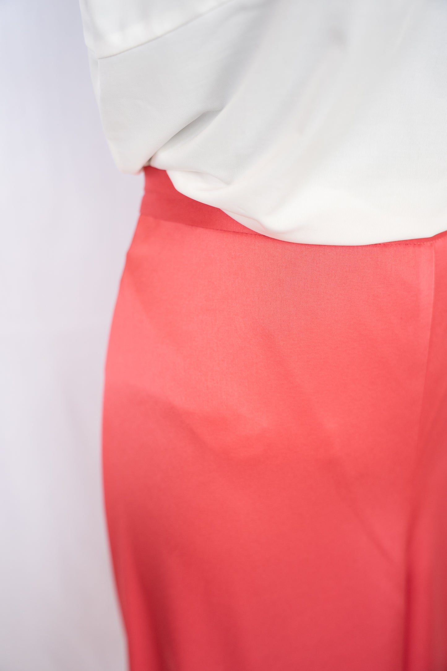 St. John Coral Satin Wide Leg Pants