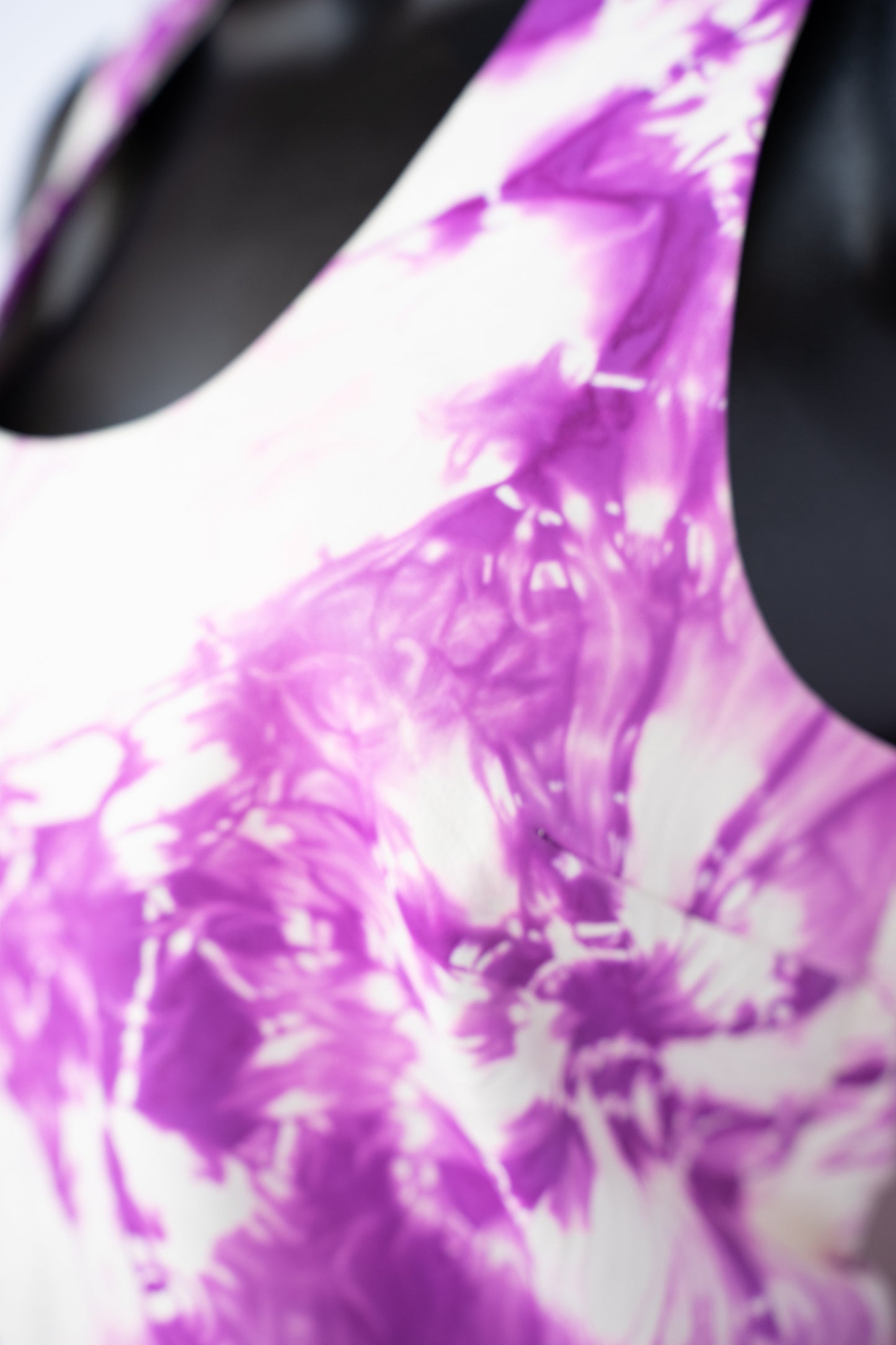 Alexander Wang Leather White & Purple Tie-Dye Sleeveless Top NWT