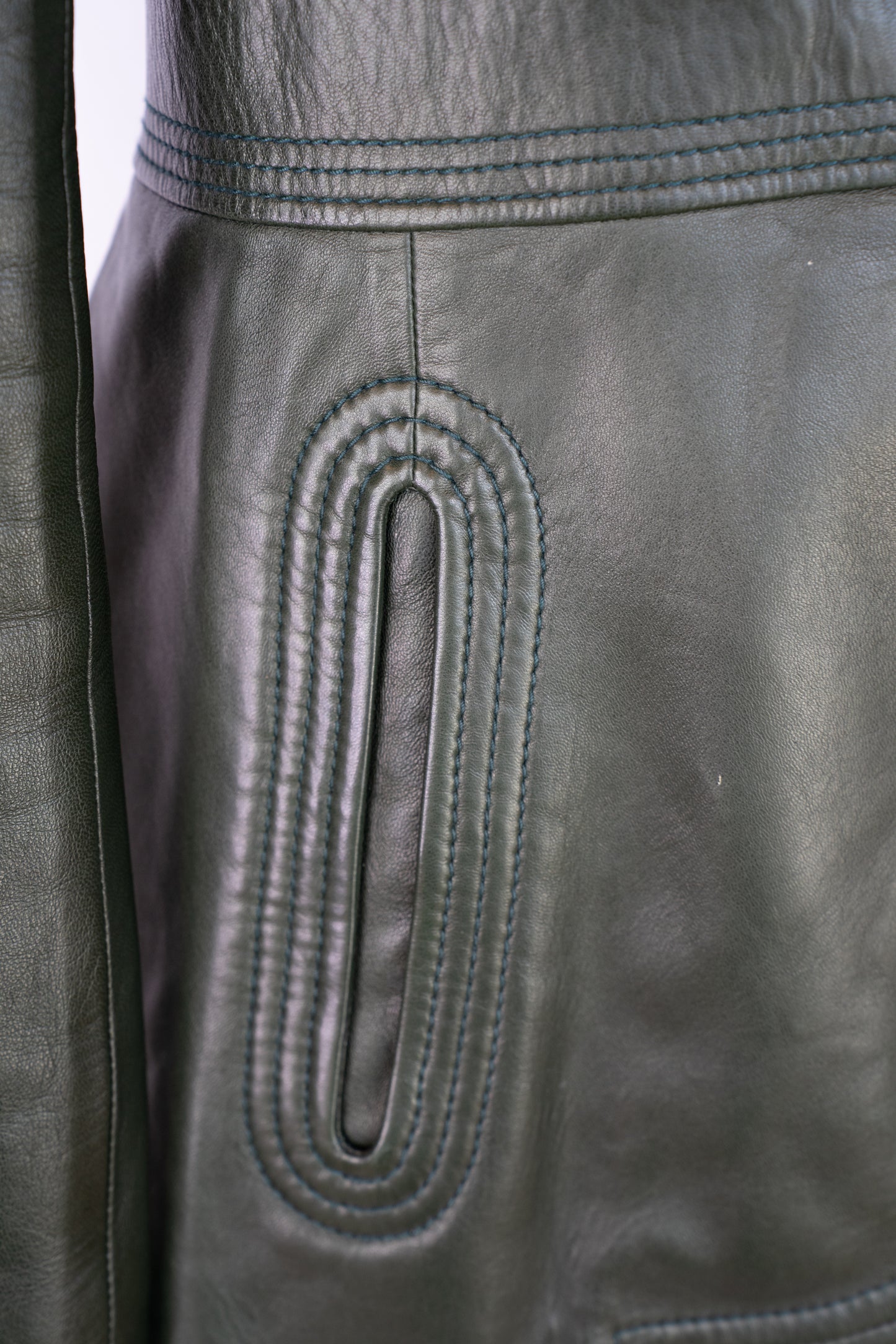 Gucci Green Leather Blazer
