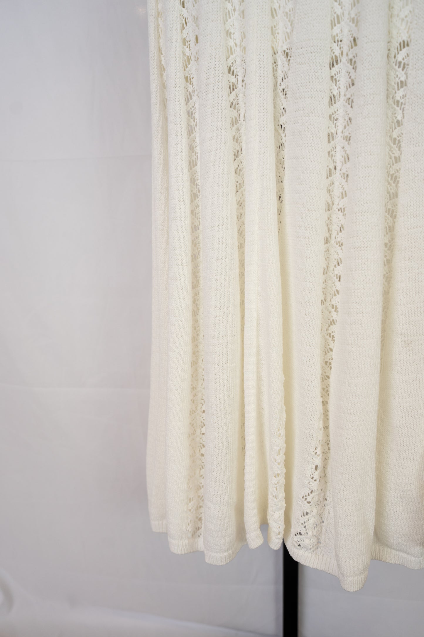 Zimmermann White Crochet & Knit Flare Midi Skirt (Part of Set)