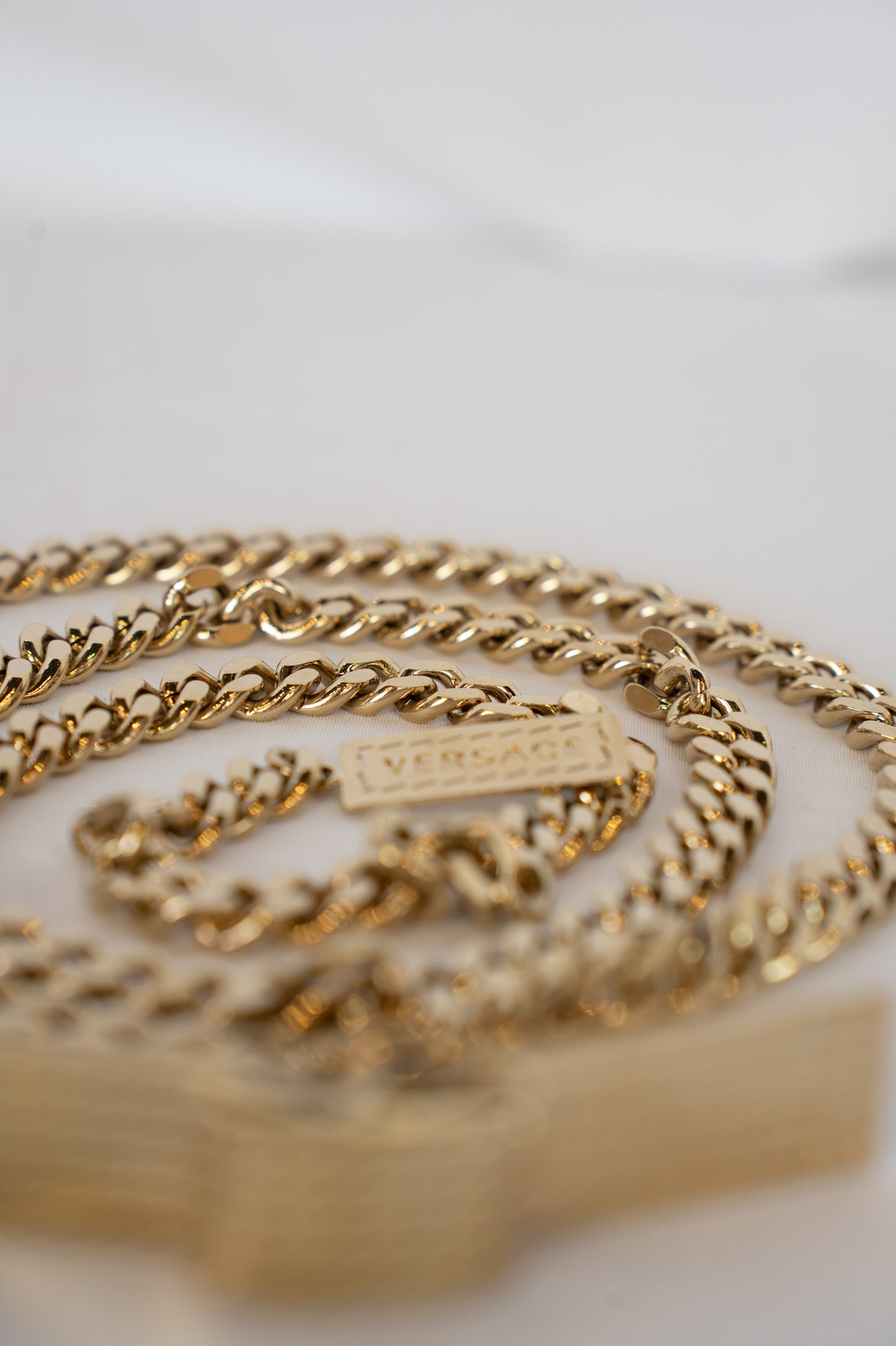 Versace "Gold" Metal Ribbon Belt