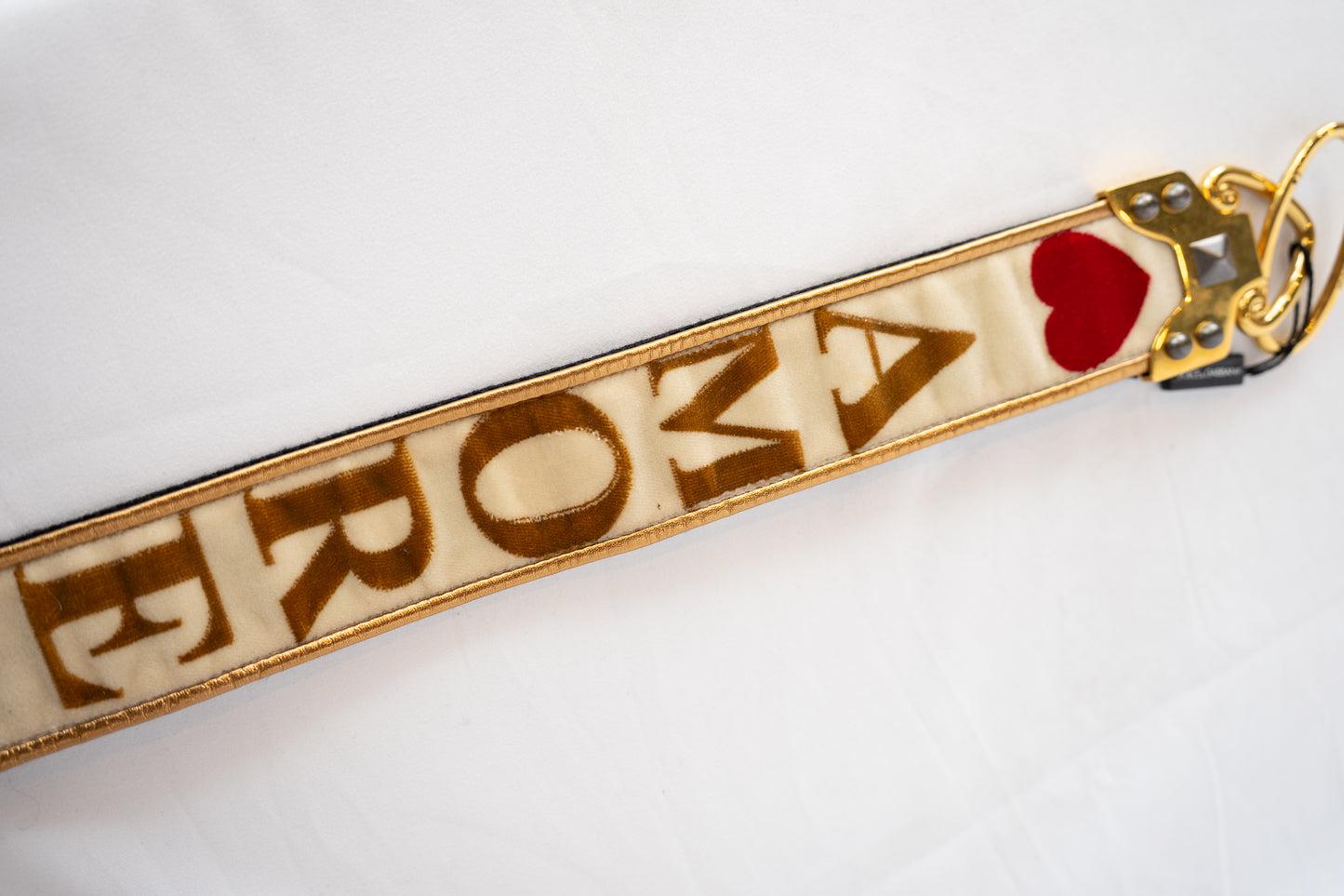 Dolce & Gabbana AMORE Velvet Shoulder Strap NWT