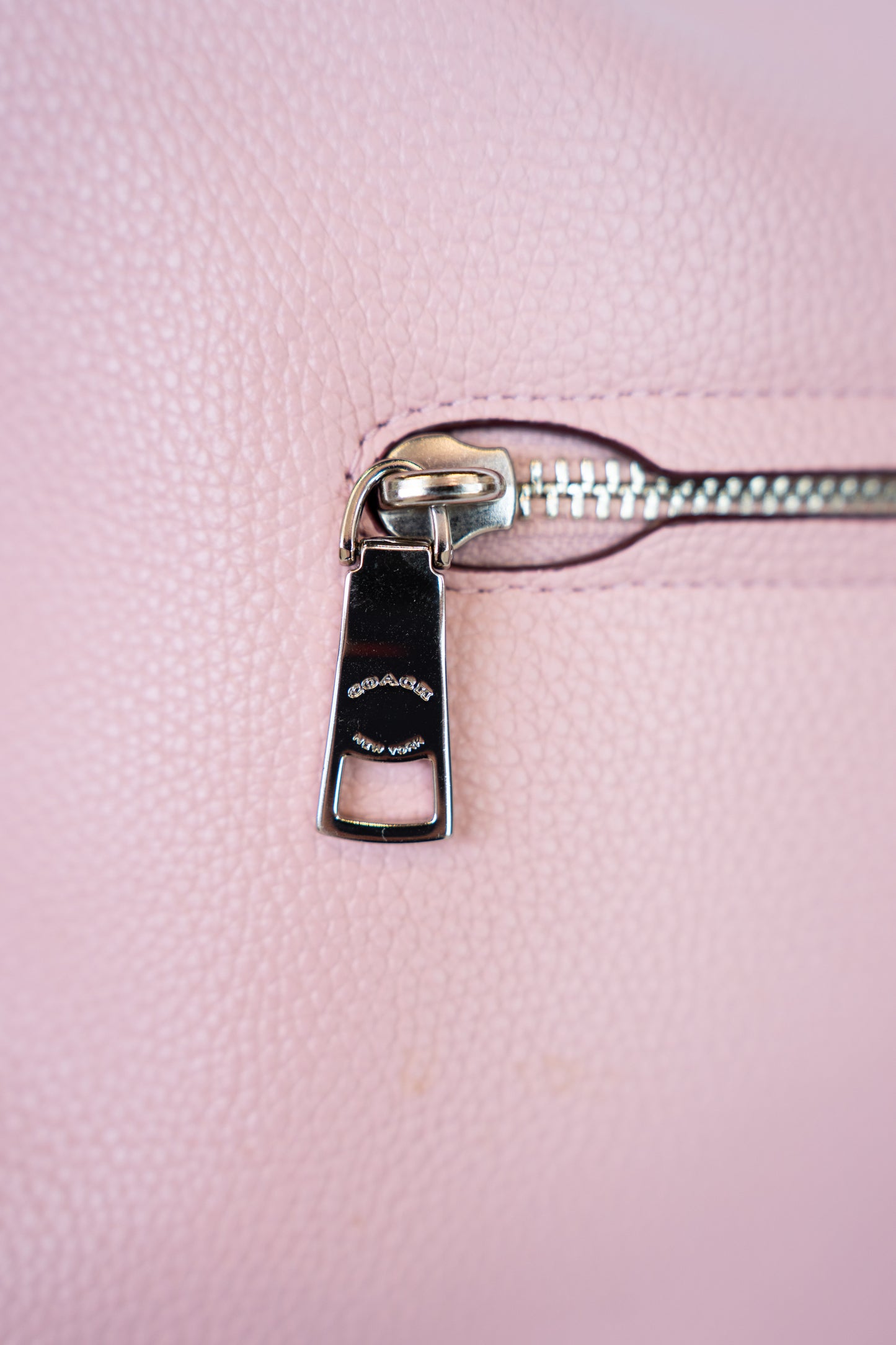 Coach Dusty Pink Sutton Hobo Pebbled Leather Bag